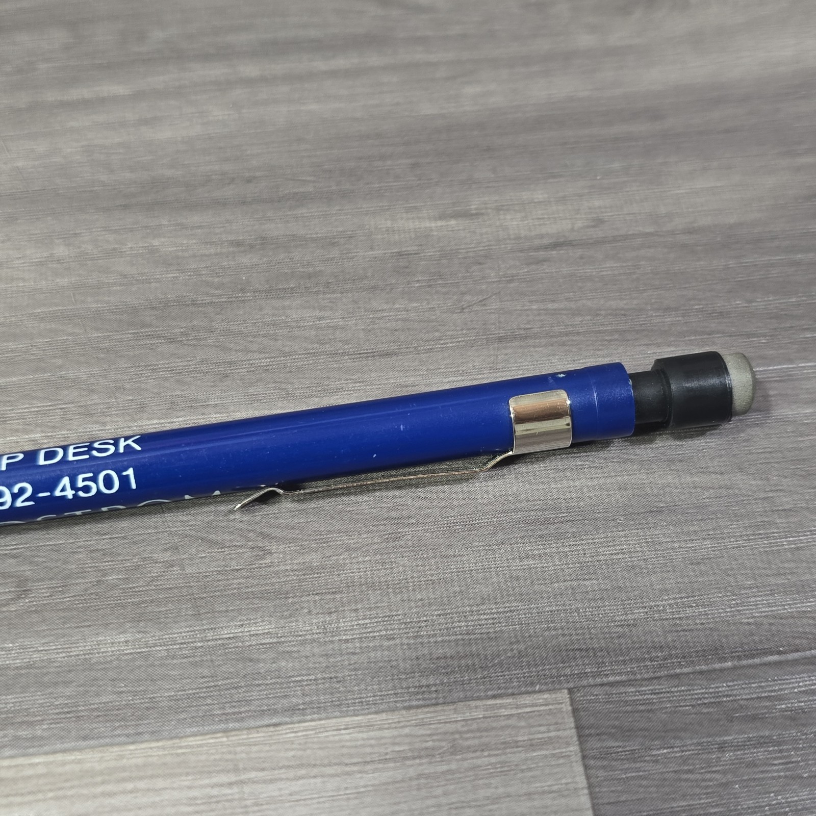 Vintage Nordstrom Mechanical Pencil Advertising Help Desk blue
