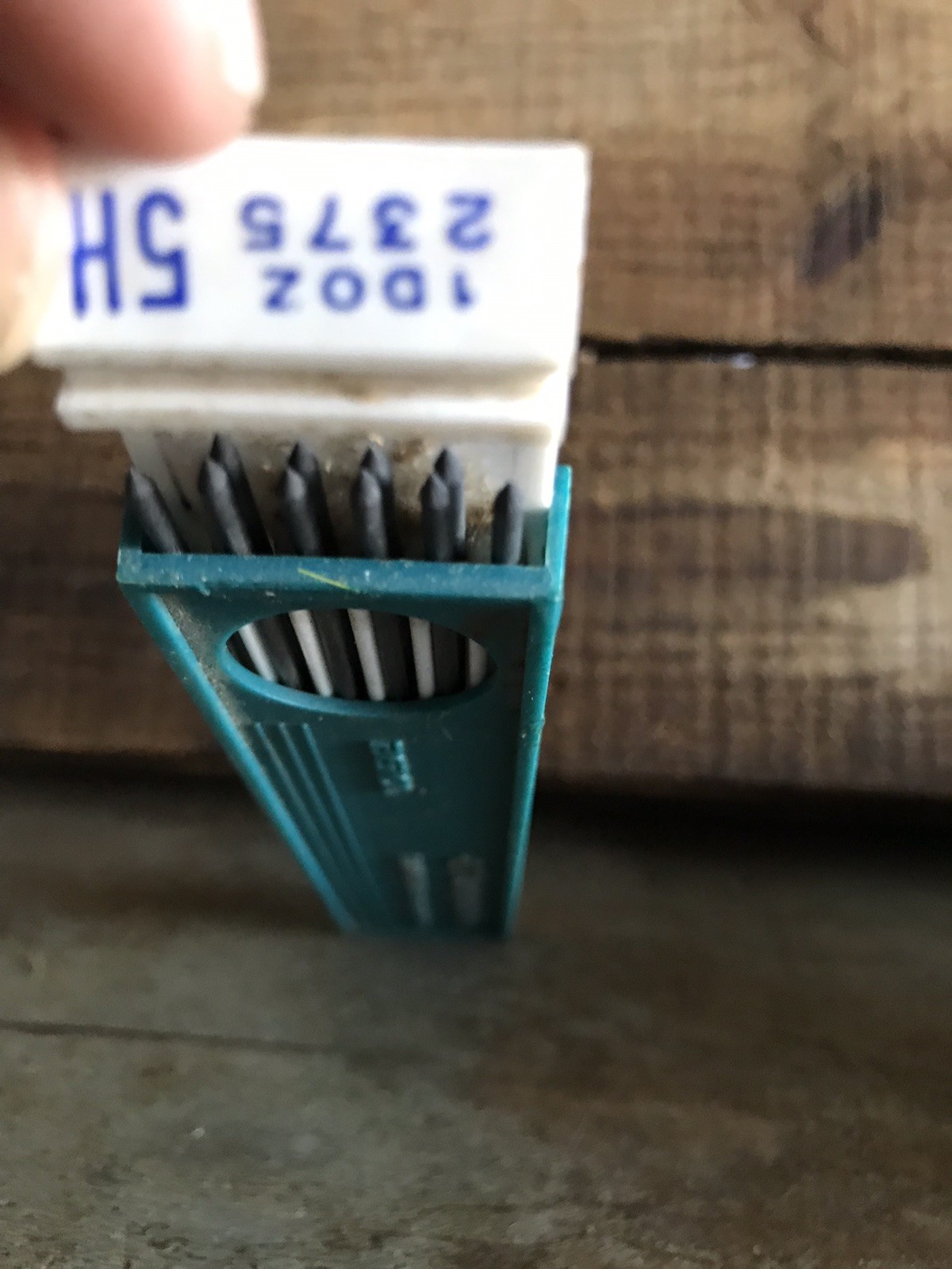 Vtg Berol Turquoise Eagle Drawing Leads 10 Leads Plastic Hardcase 2375 5H