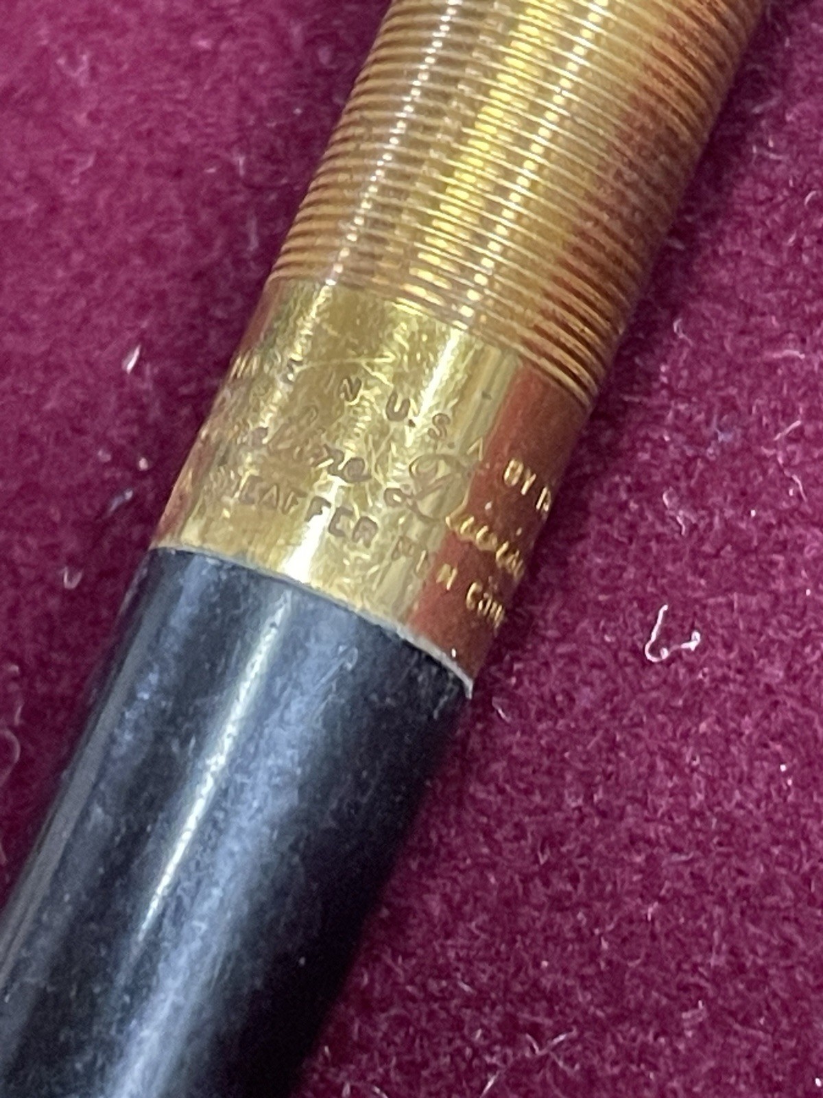 Vintage Sheaffer Fineline Mechanical Pencil Black & Gold, Works, Shows Use