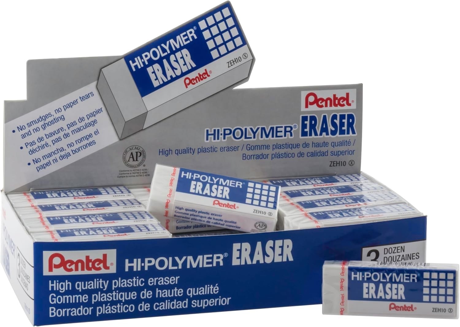 Versatile Writing Erasers 36 Count – Perfect for Home, School, and Work