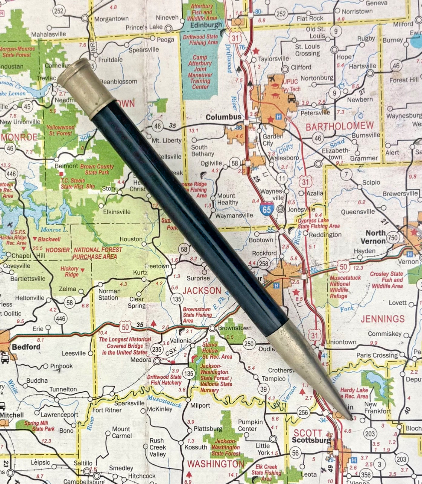Vintage circa 1920s Conklin Black Celluloid Mechanical Pencil – working