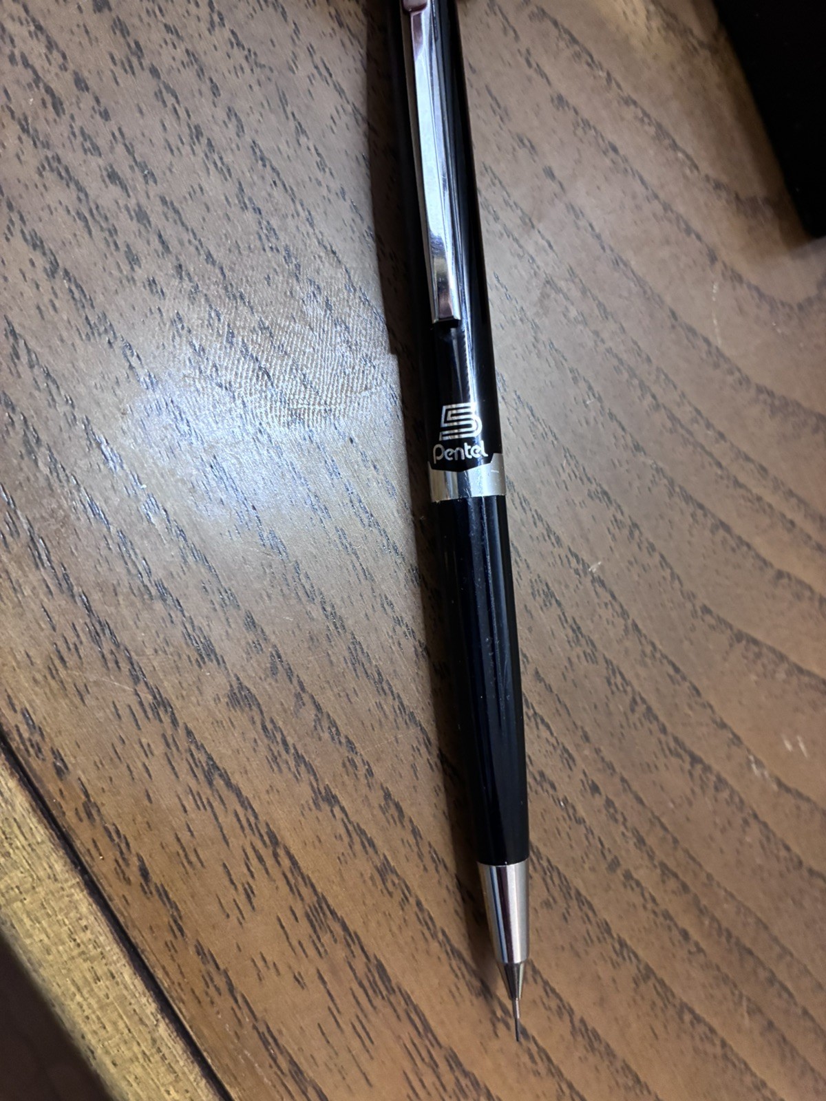 Pentel 5 SHARP EXECUTIVE Vintage Japan Black Automatic Precision Pencil + refill