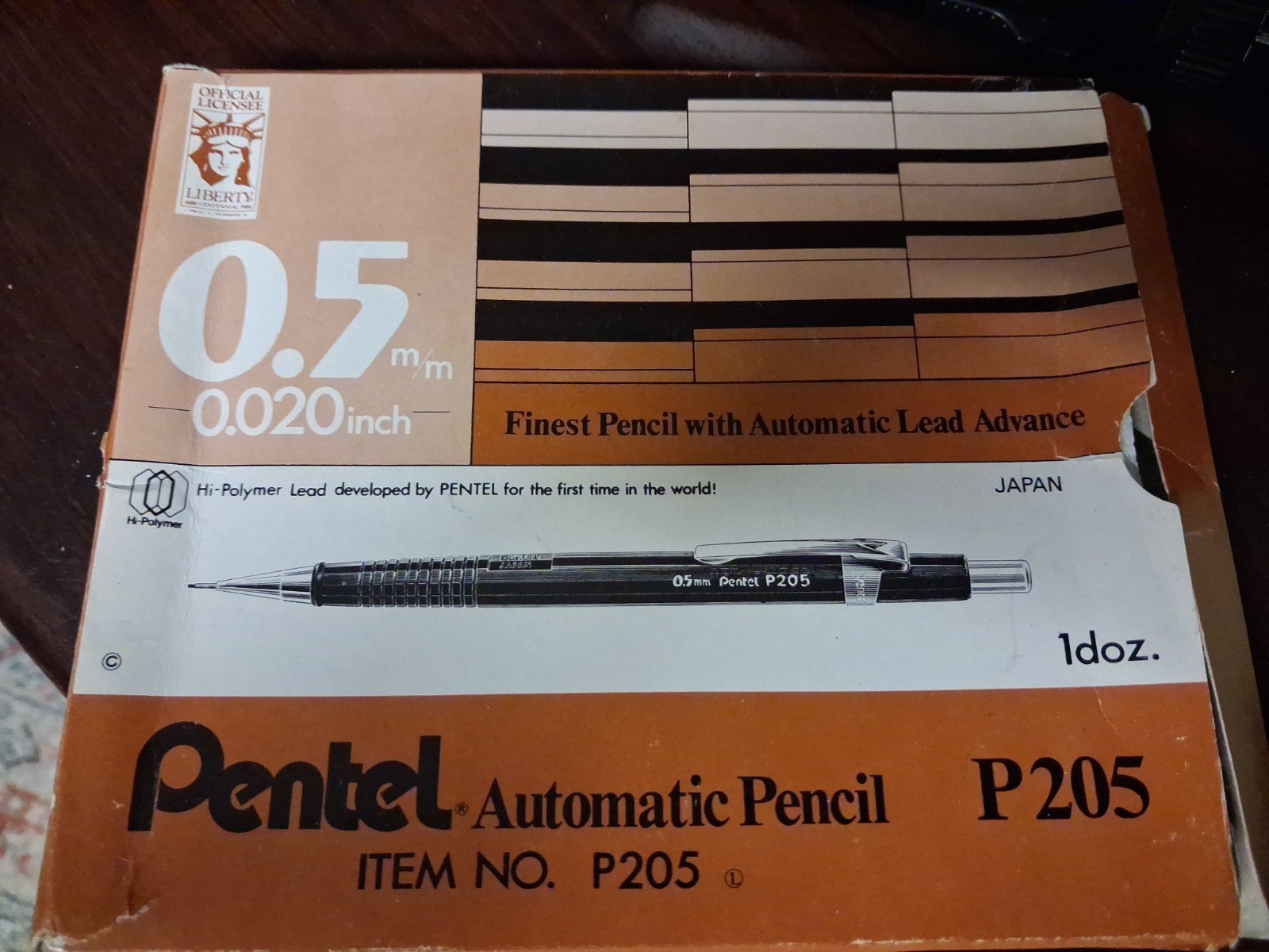 Pentel P205 0.5mm Mechanical Pencil -Vintage Japan X 9 Pencils New Teal Navy Grn
