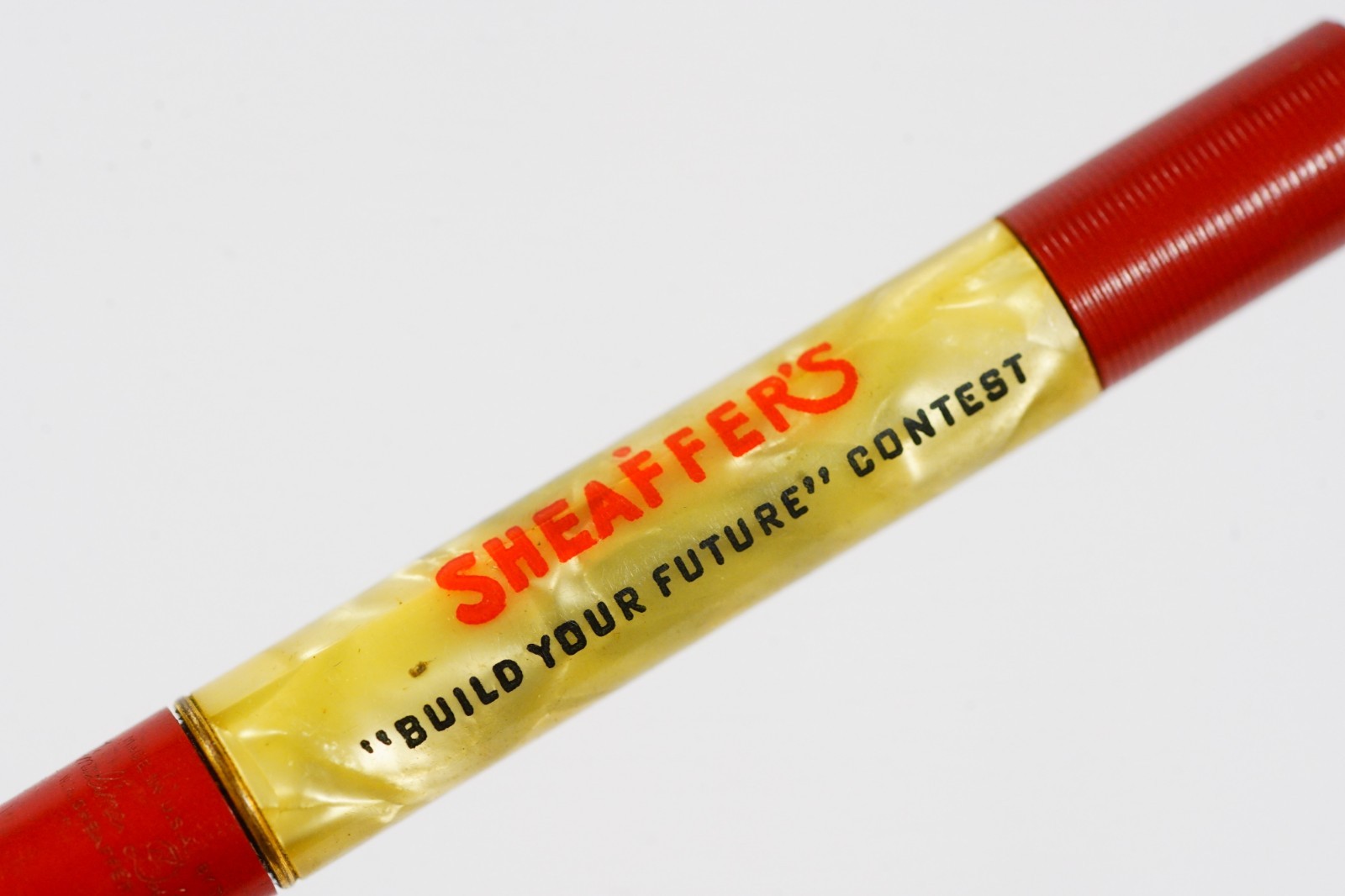 Salesman SHEAFFER’S Fineline Mechanical Pencil Red & Marbled Celluloid