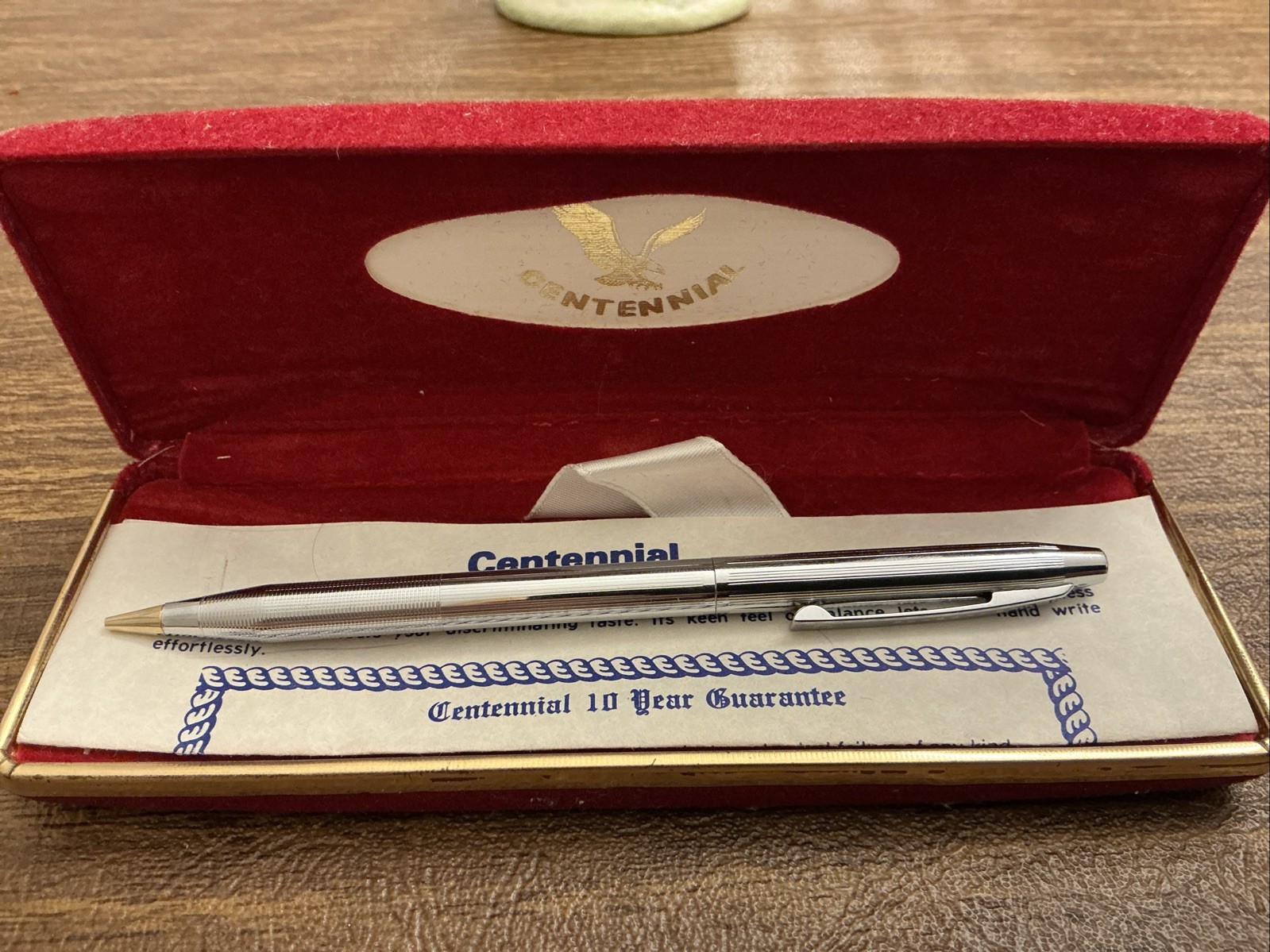 Vintage Centennial Mechanical Pencil – Chrome with Gold – Retractable Tip