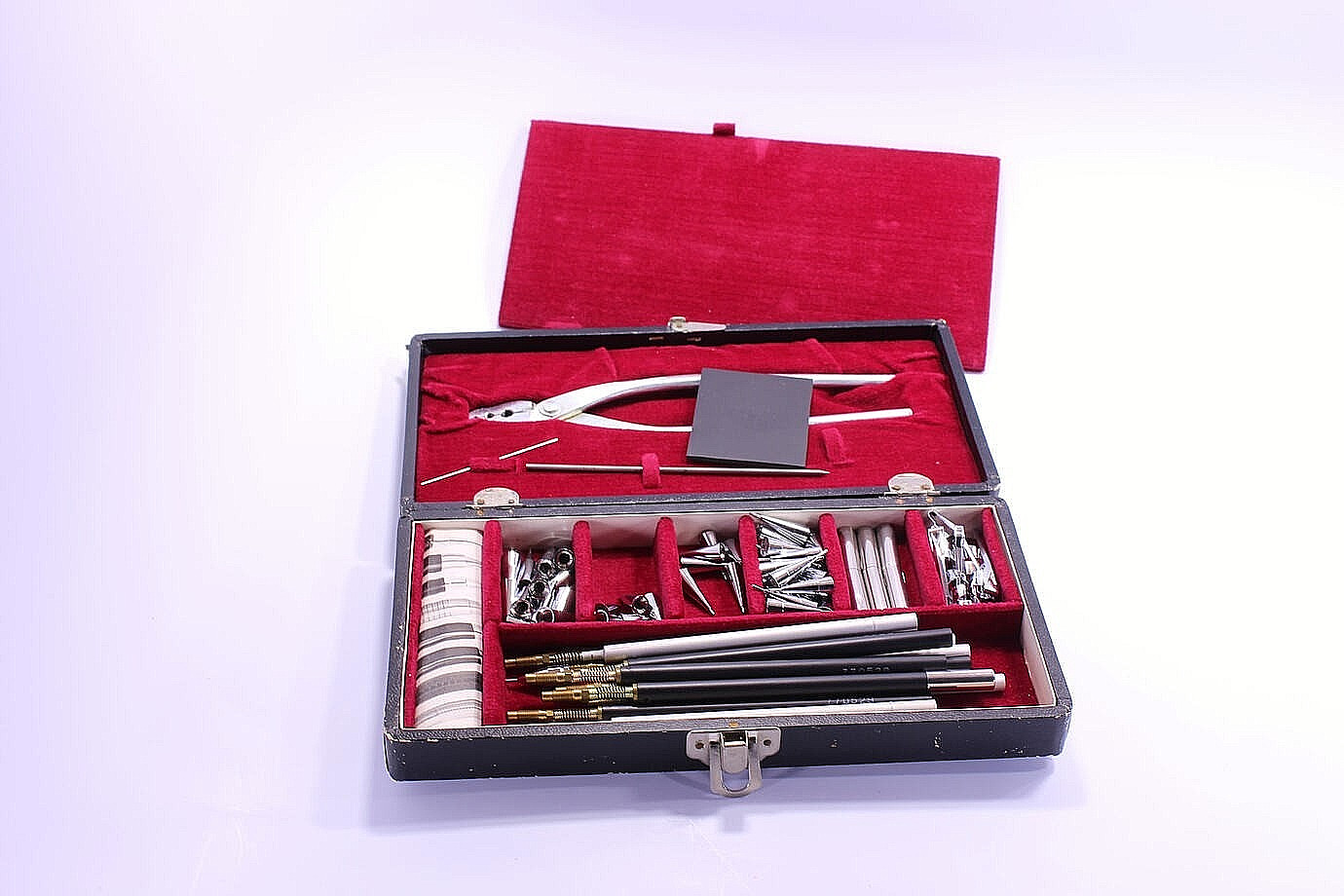 Vintage PENTEL Tools Box & Parts for Mechanical Pencils-Incomplete-Bad Condition