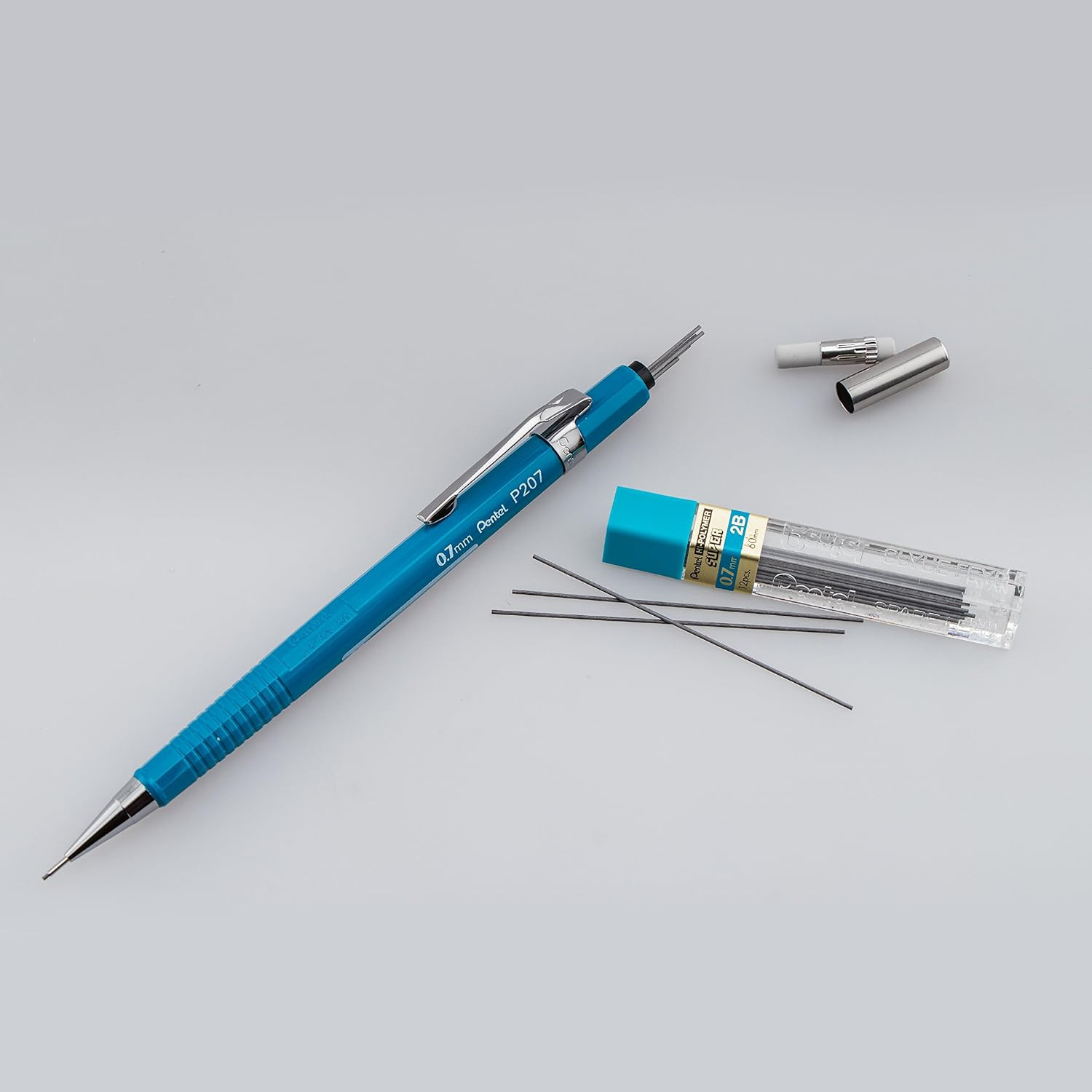 Sharp Automatic Pencil, (0.7Mm), Blue Barrels, Pack of 2 (P207BP2-K6)