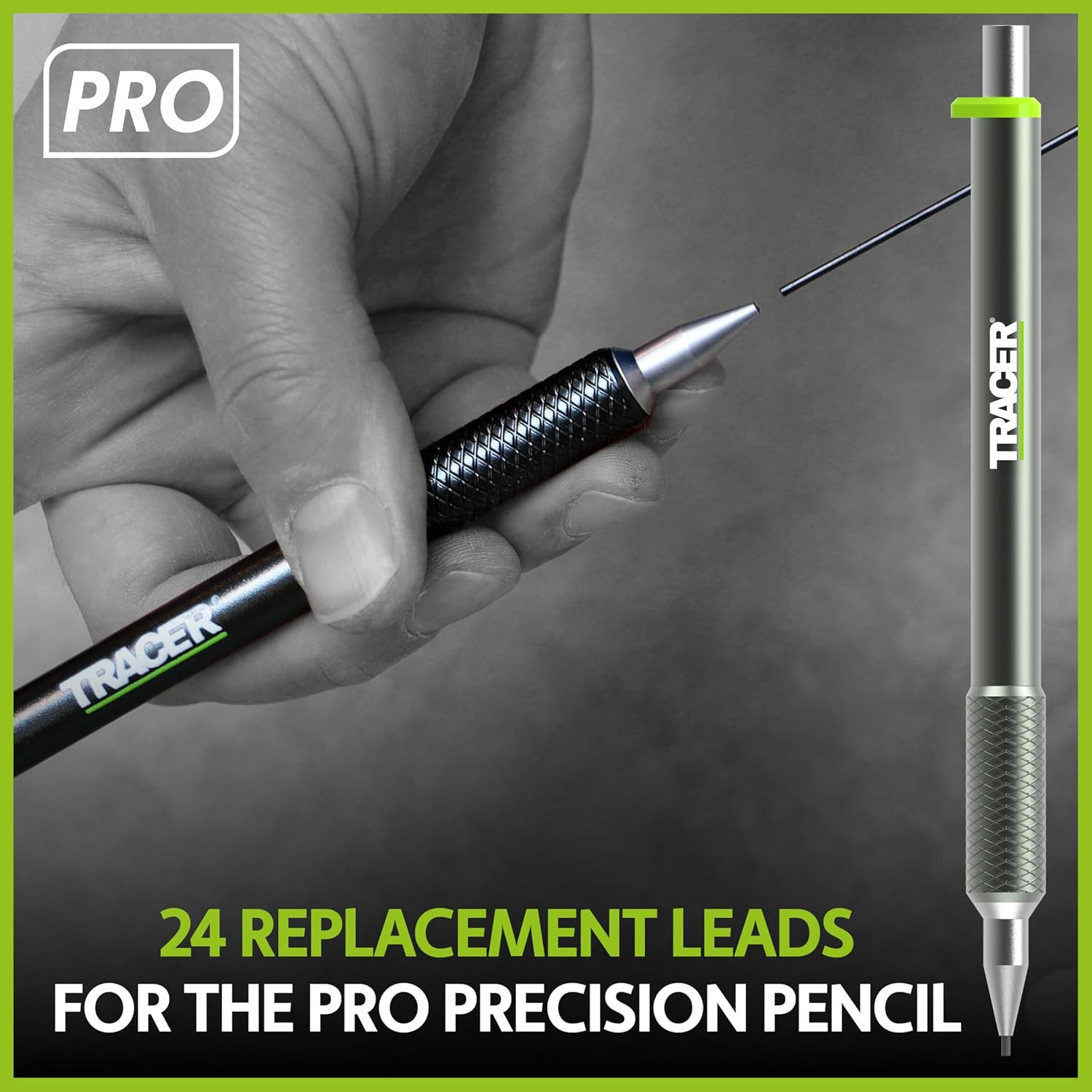 Pro Series Precision Pencil Replacement Leads Set – 24 X 1.3Mm Graphite Leads fo