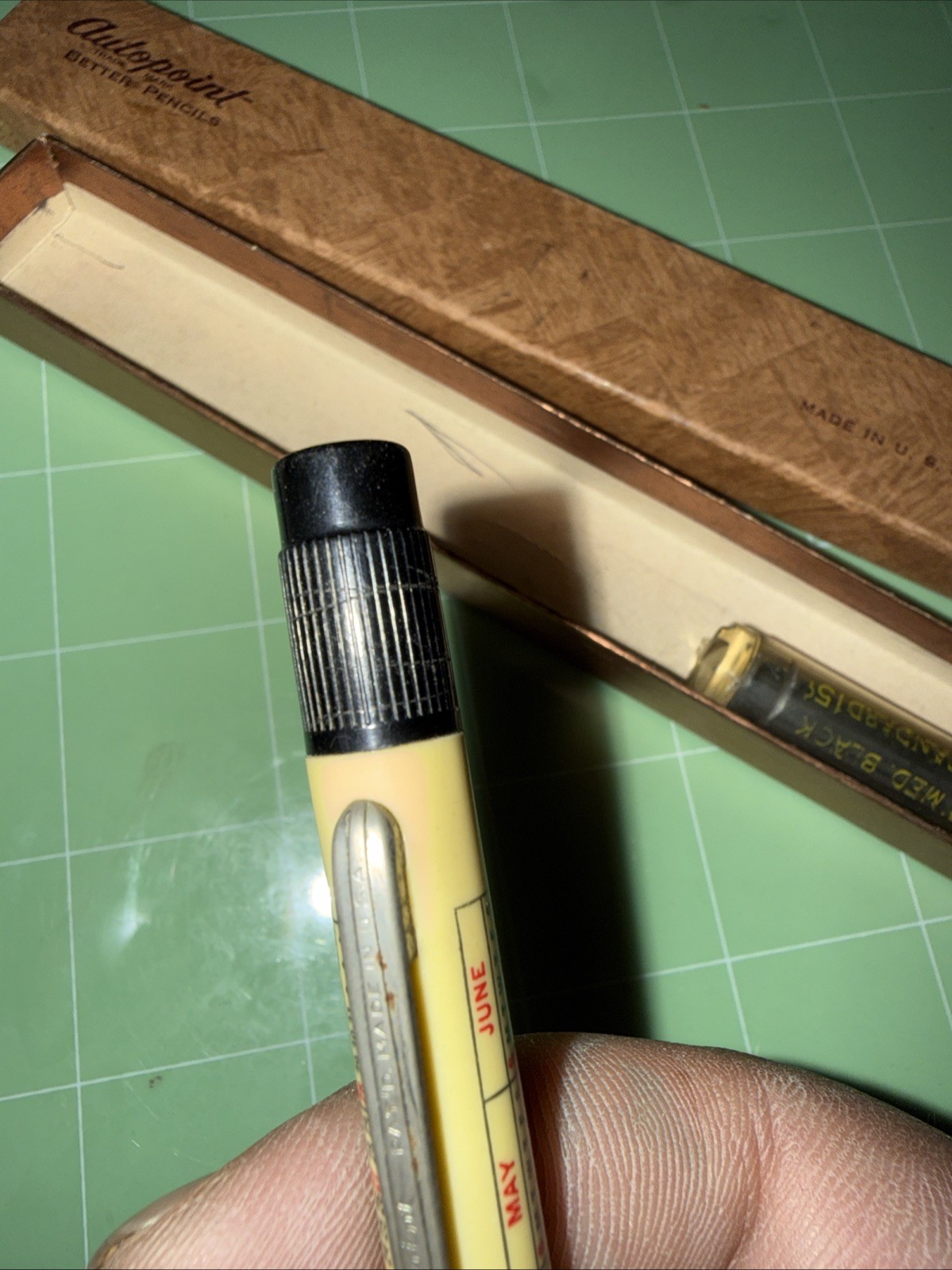 Vintage Autopoint Mechanical Pencil W/ Lead & Box United Carbon Co.
