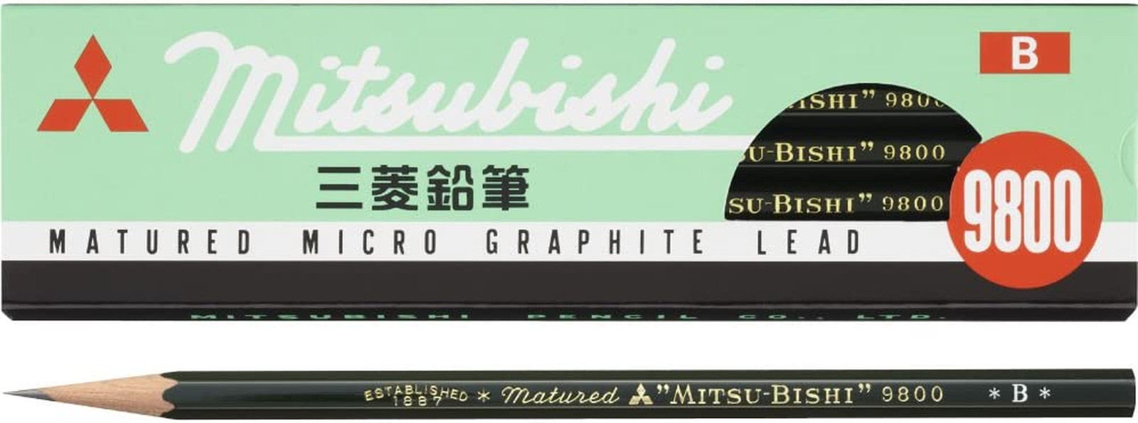Mitsubishi Pencil Pencil 9800 B K9800B Dozen (12 Pieces)
