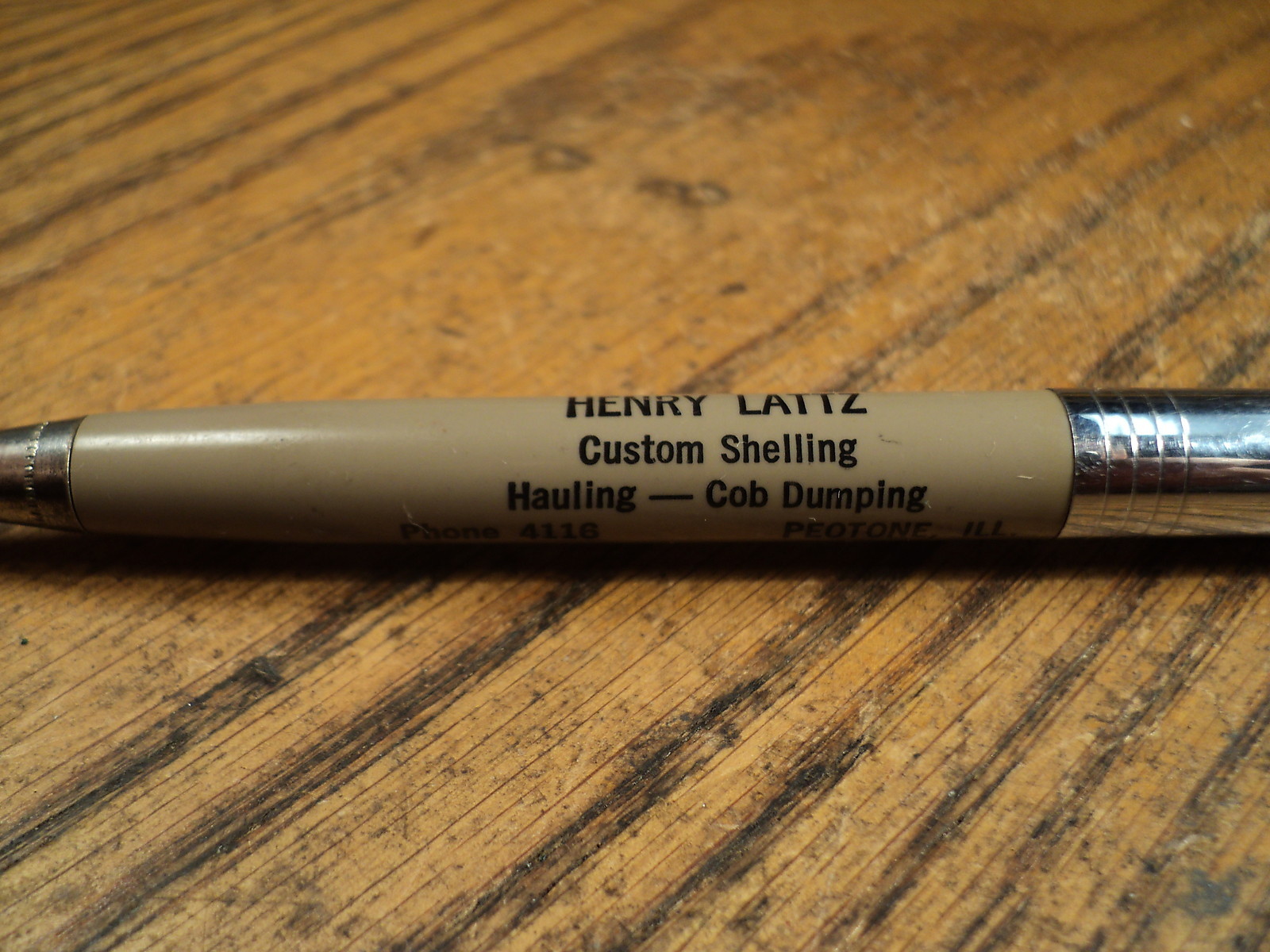 Vintage Wings Mechanical Pencil Custom Shelling – Hauling – Cob Dump Peotone Ill