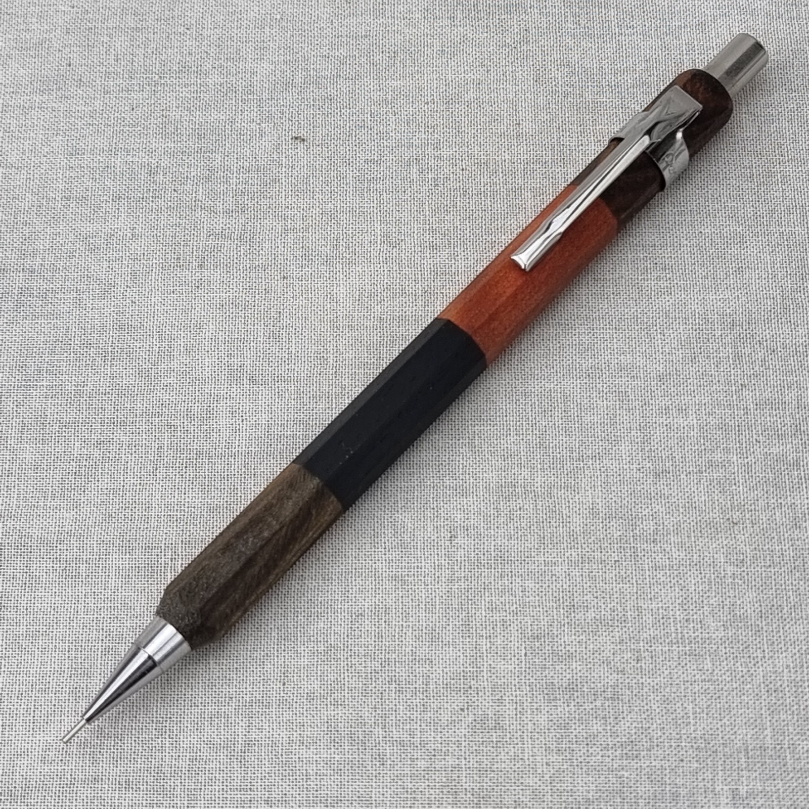 Hand Crafted Pentel P-205 Mechanical Pencil with Octagonal Wood Barrel