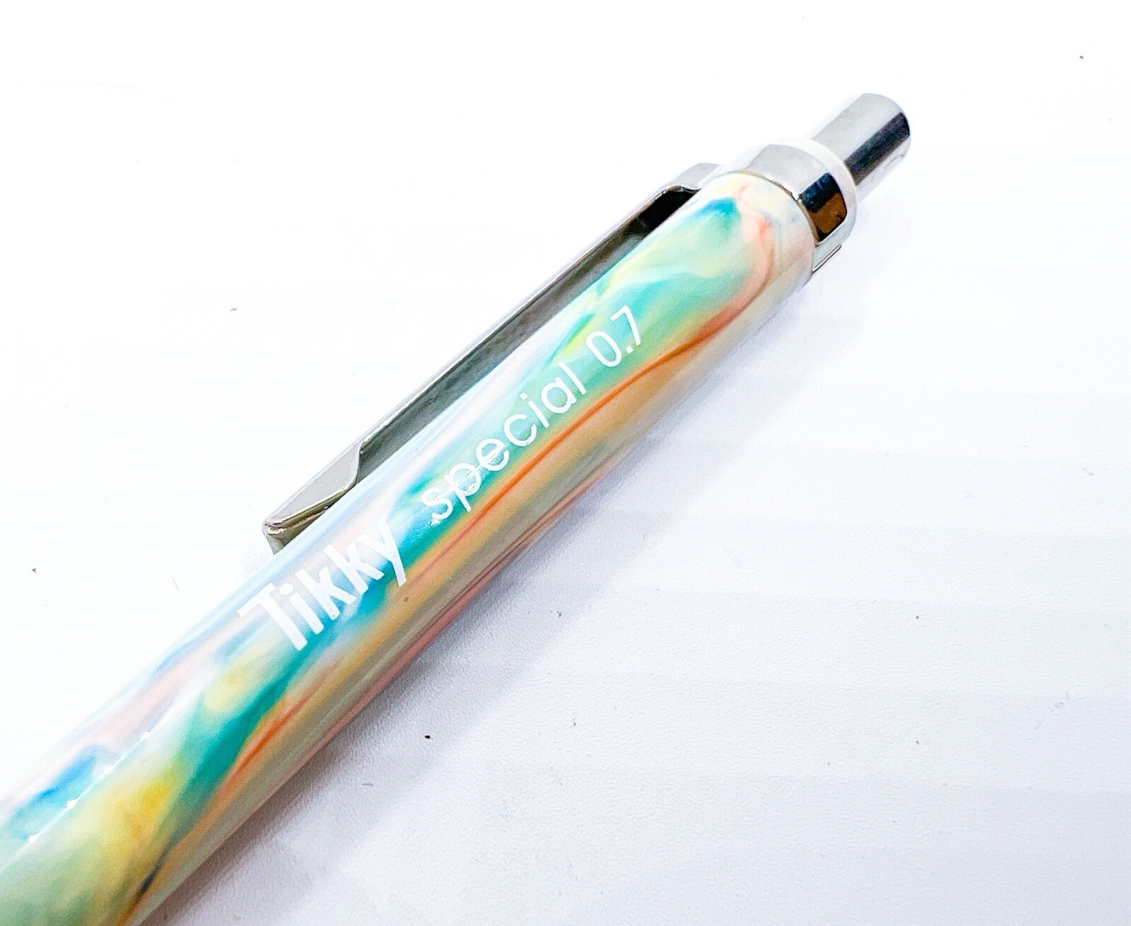 NOS rotring tikky Special Mechanical Pencil Marble Rainbow Color 0.7mm White