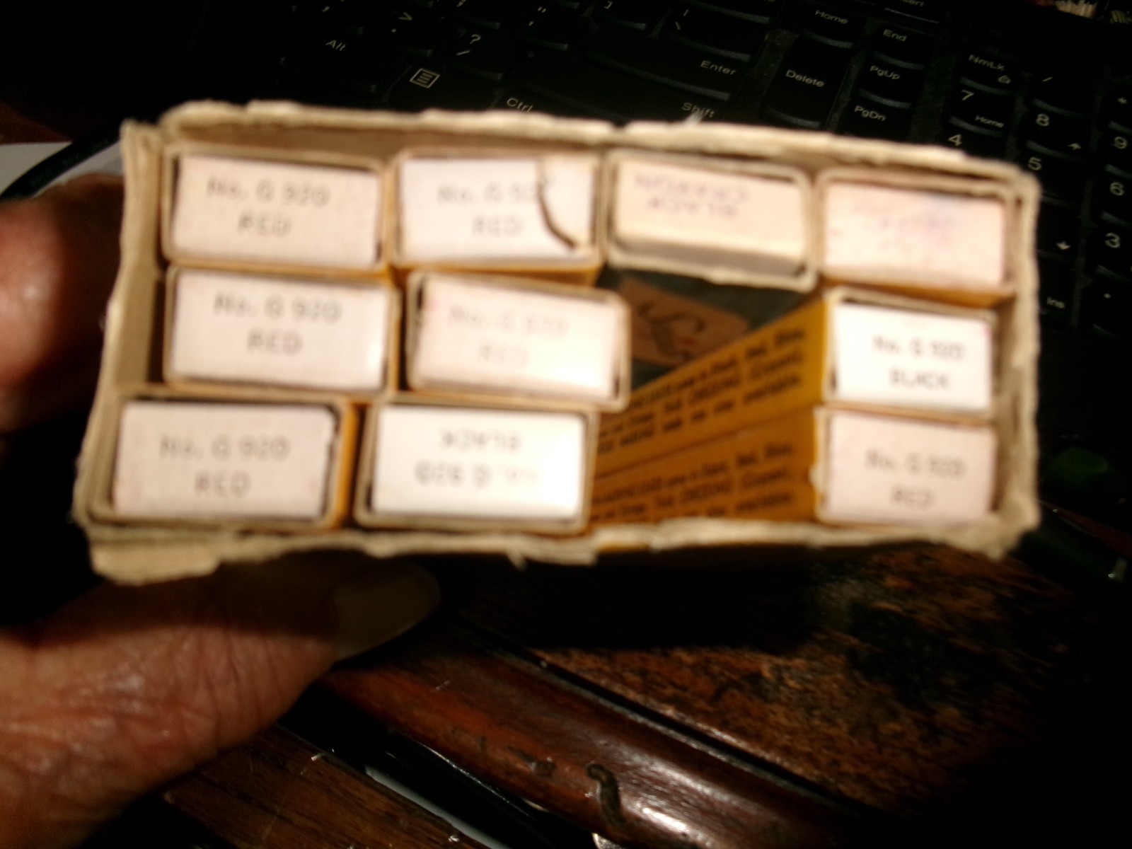 9 small pkgs of Scripto thick china-marking leads in orignal box