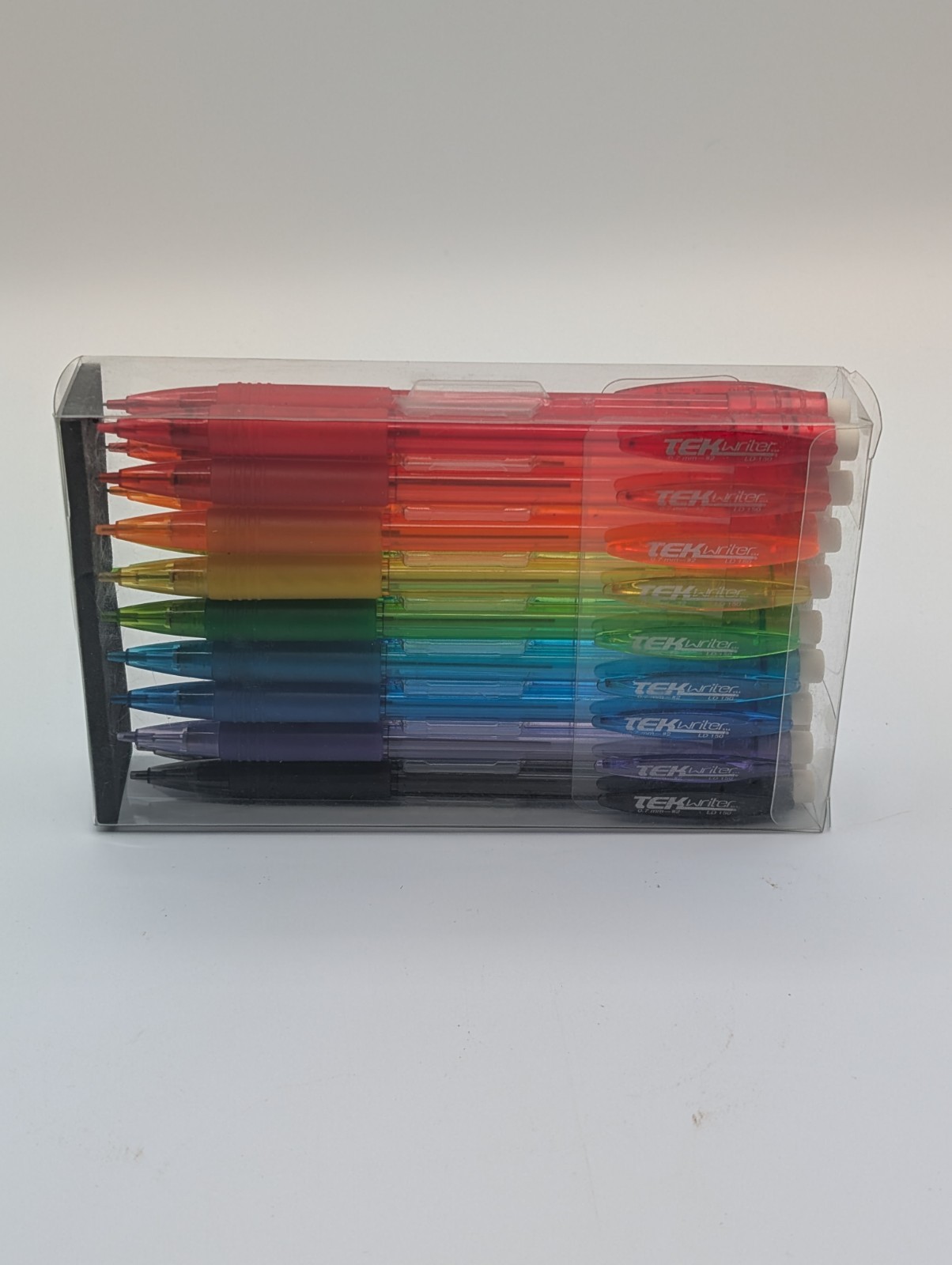 18 Tek Writer Mechanical Pencils With Eraser Various Colors 0.7mm #2 LD150