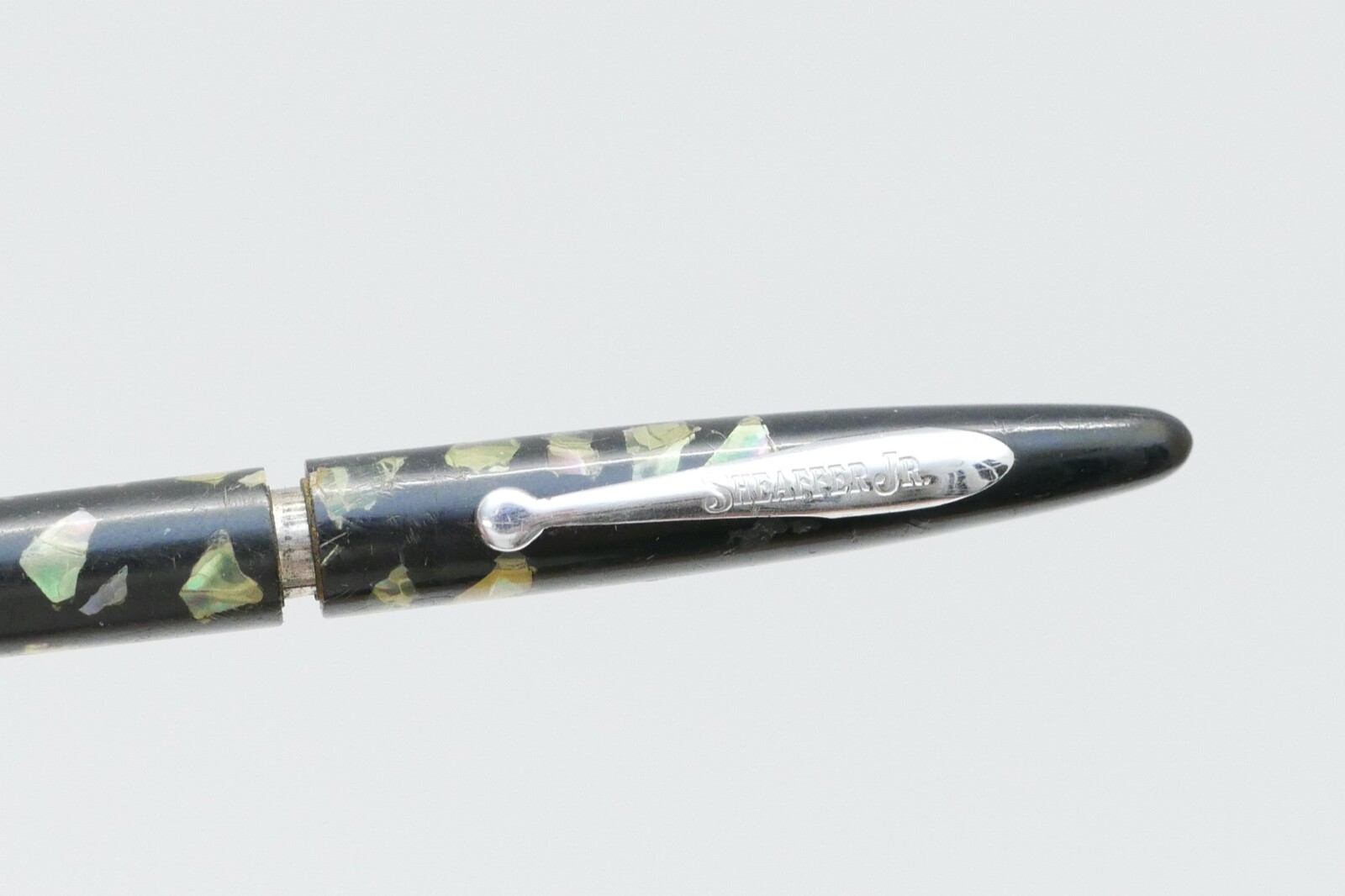 Vintage Black Green Marbled Bakelite Sheaffer Jr Mechanical Pencil Working