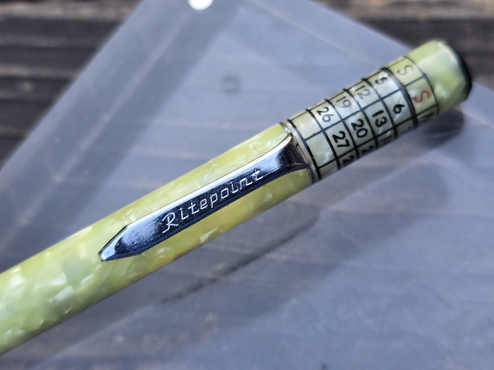 Vintage Ritepoint Mechanical Pencil Vitafreeze Corp. Sacramento, Ca. Calendar
