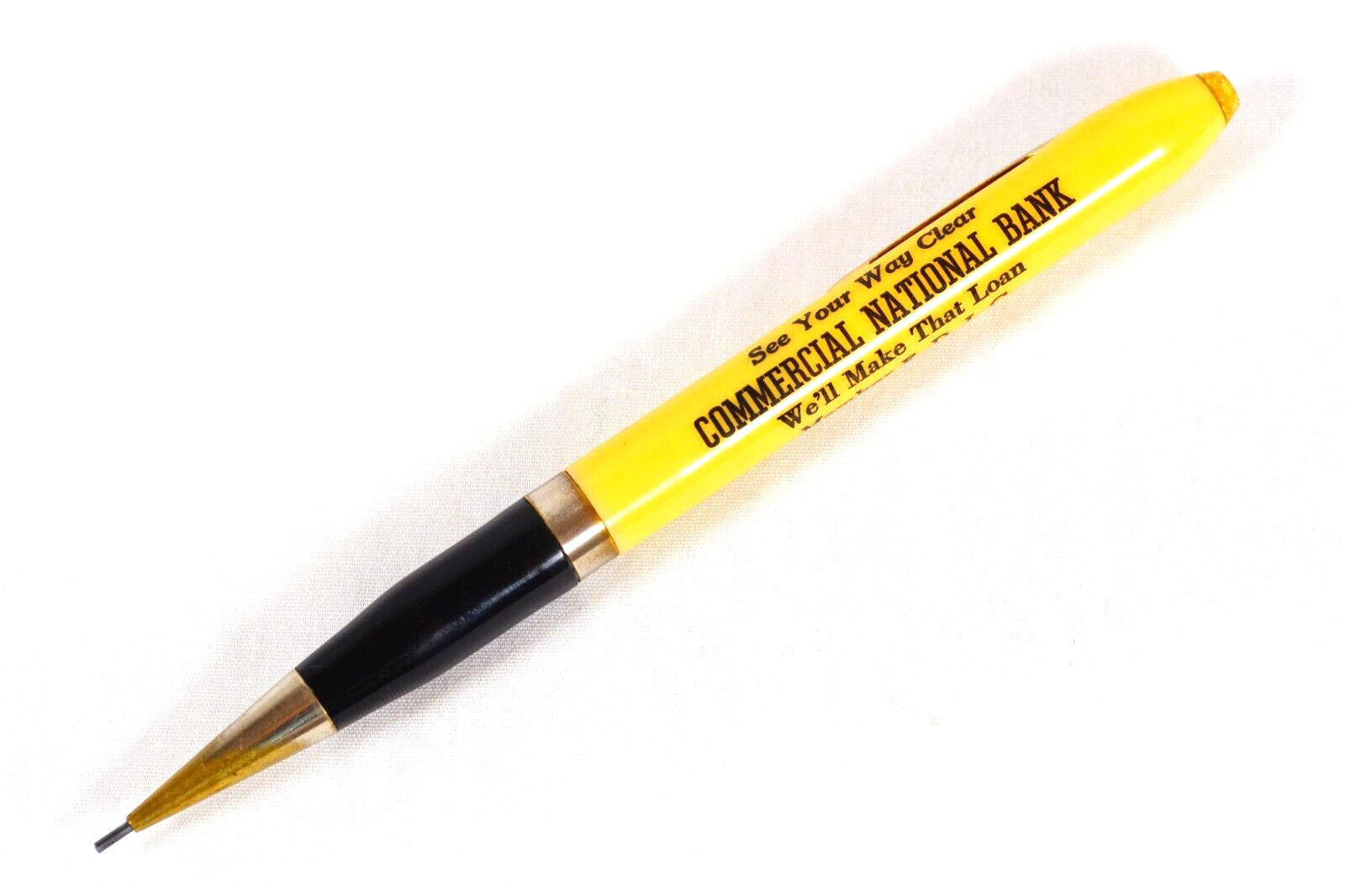 Mid-Century Sample Advertising Mechanical Pencil Commercial National Bank