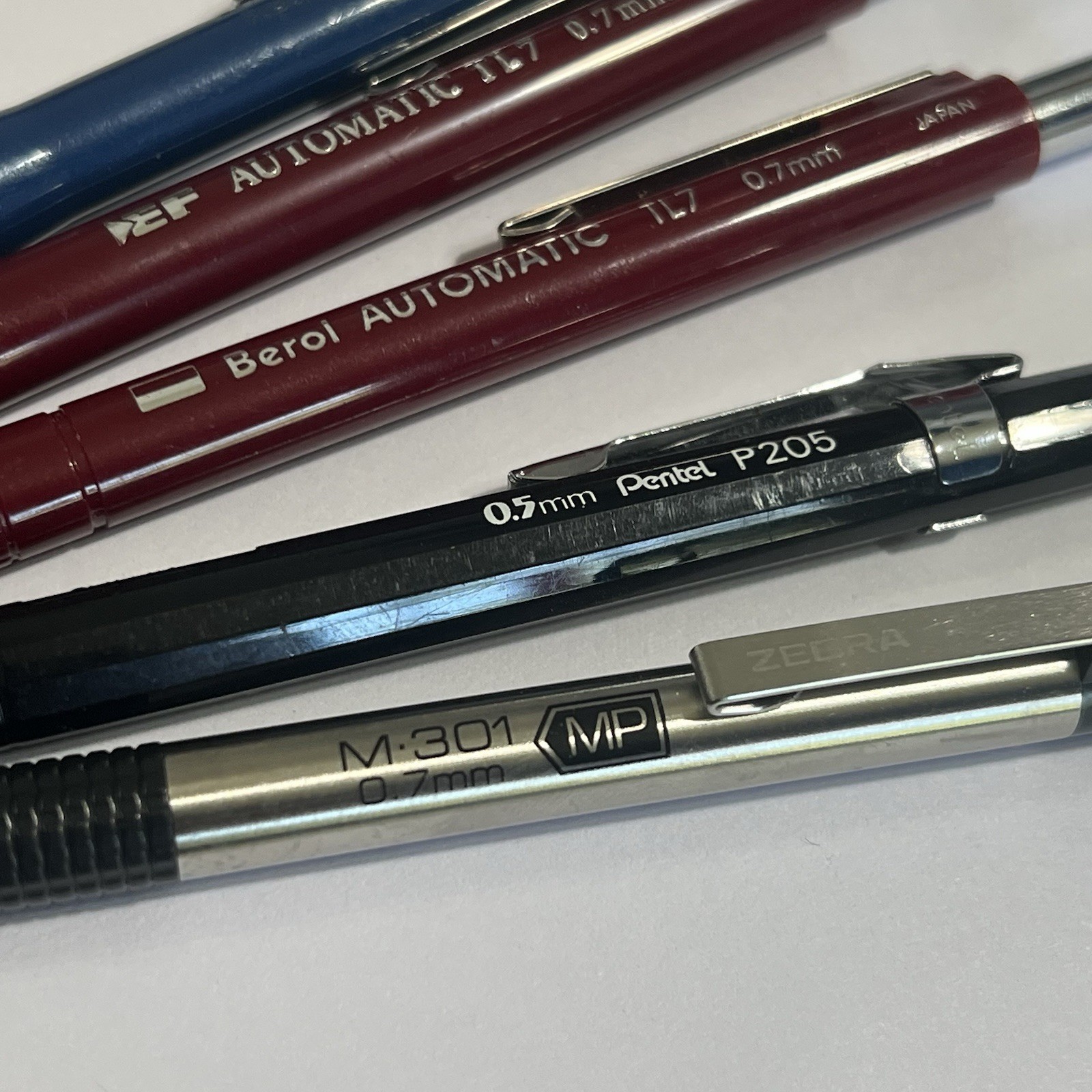 Vintage Mechanical Pencil Lot Berol Pentel Eberhard Faber Zebra Pilot Used