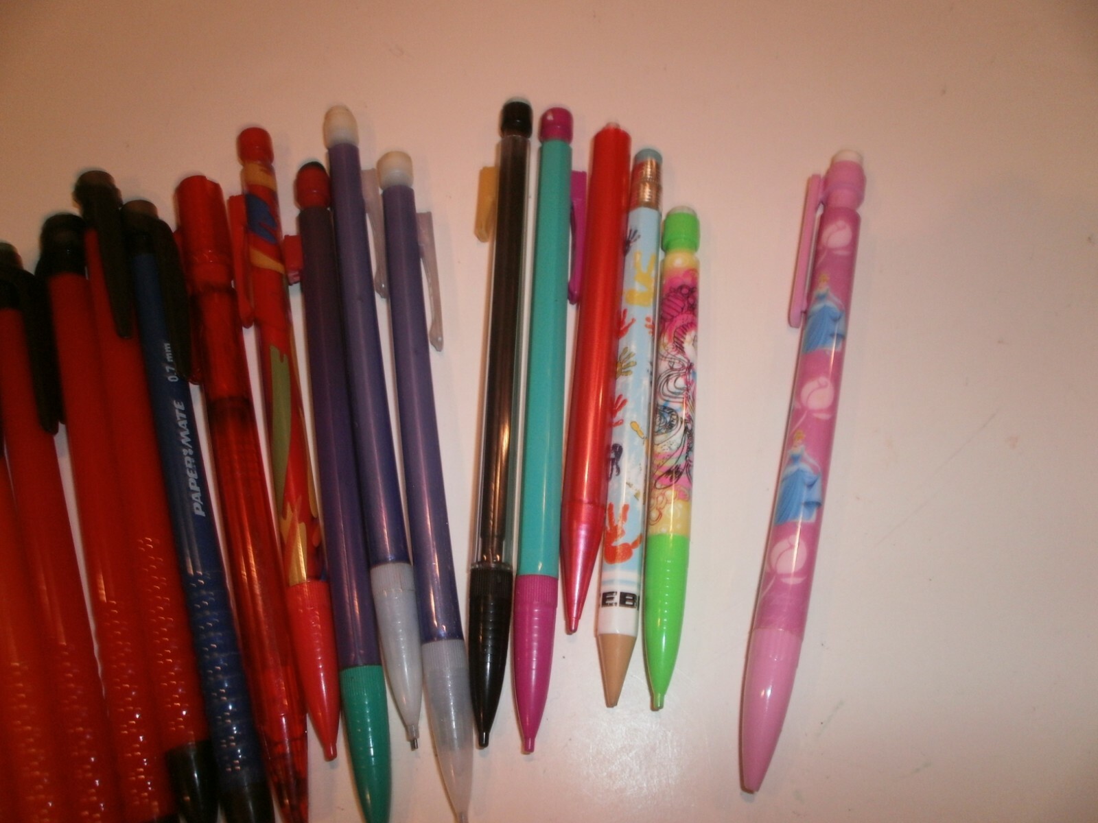 35 Mechanical Pencils 0.7mm + 2 Pop-A-Point push Pencils used assorted colors