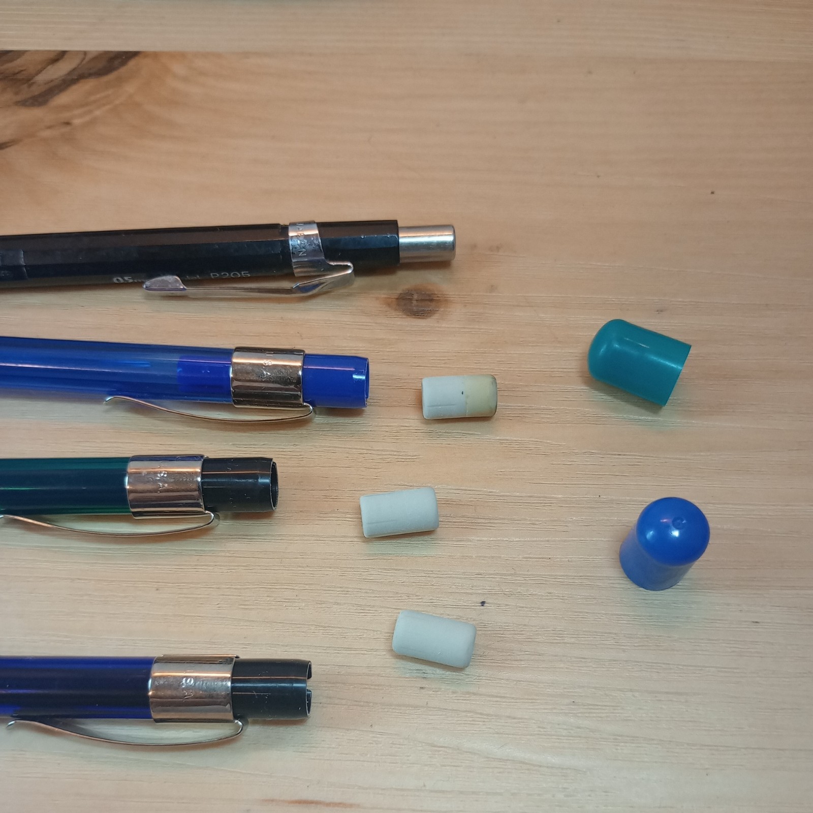 Vintage Pentel Japan Mechanical Pencil Set of 4 AL25 P205 A75 A77