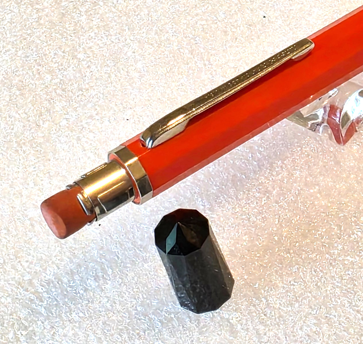 VTG (Large Autopoint GENUINE PARTS Advertising Mechanical Pencil ORANGE Rare 50s