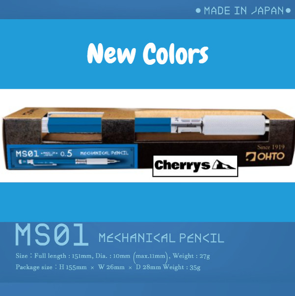 auto mechanical pencil 0.5mm MS01-SP5-BL New Colors OHTO Made In Japan New