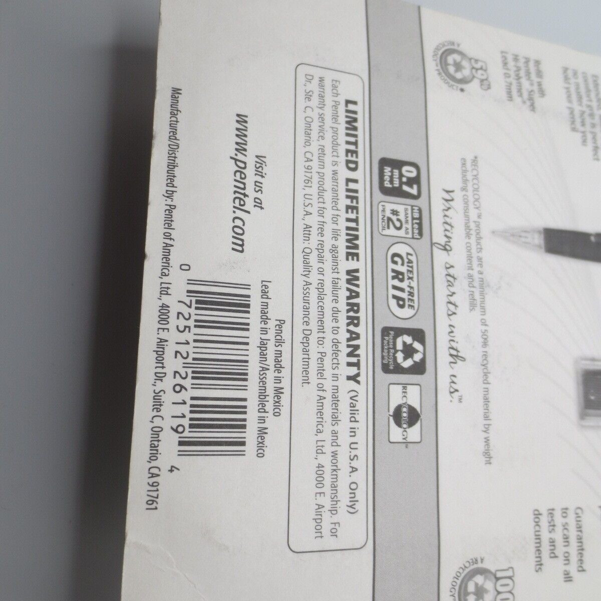 NOS 6 Pentel Twist-Erase Click Mechanical Pencil Set 60 pcs of Lead