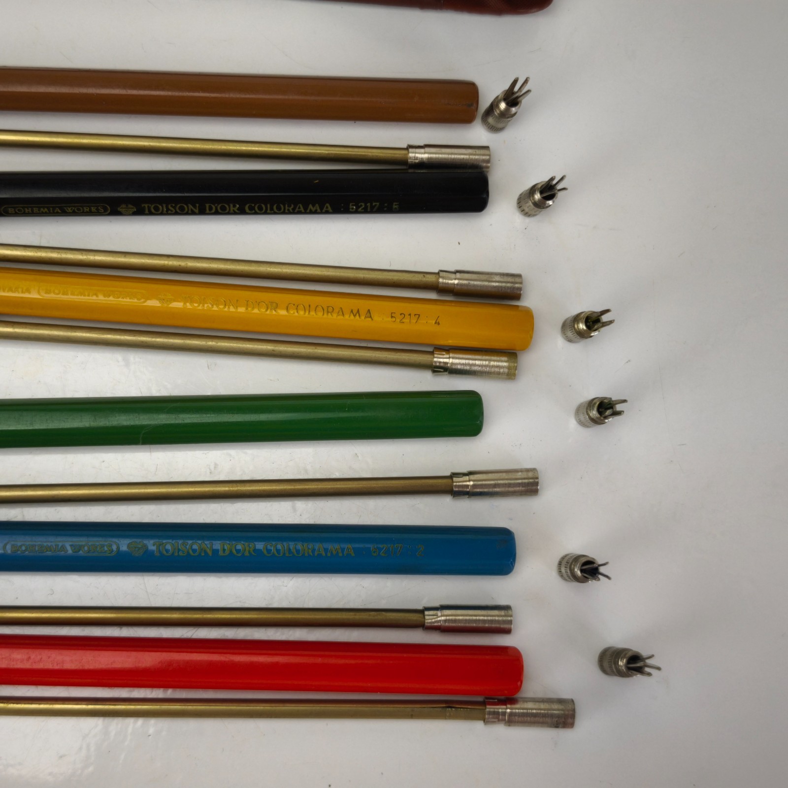 Vintage Mechanical Pencils Set of 6 TOISON D’OR COLORAMA 5217 Bohemia Works#6184
