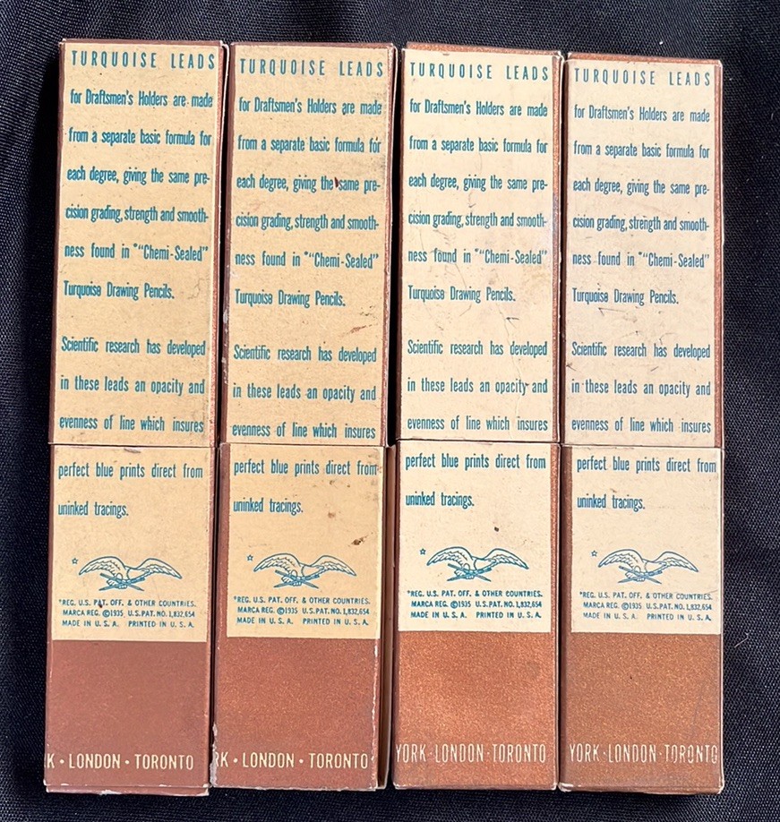 Vtg #2375 EAGLE Turquoise Drawing Leads~H & 2H~Most Unused & Full**READ**