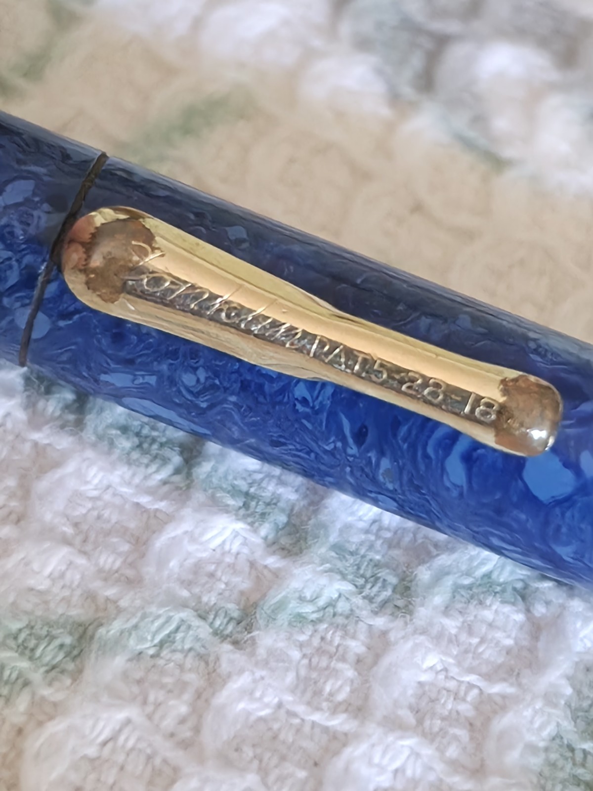 Vintage Conklin Endura Blue Marble Celluloid Mechanical Pencil – Working c.1930