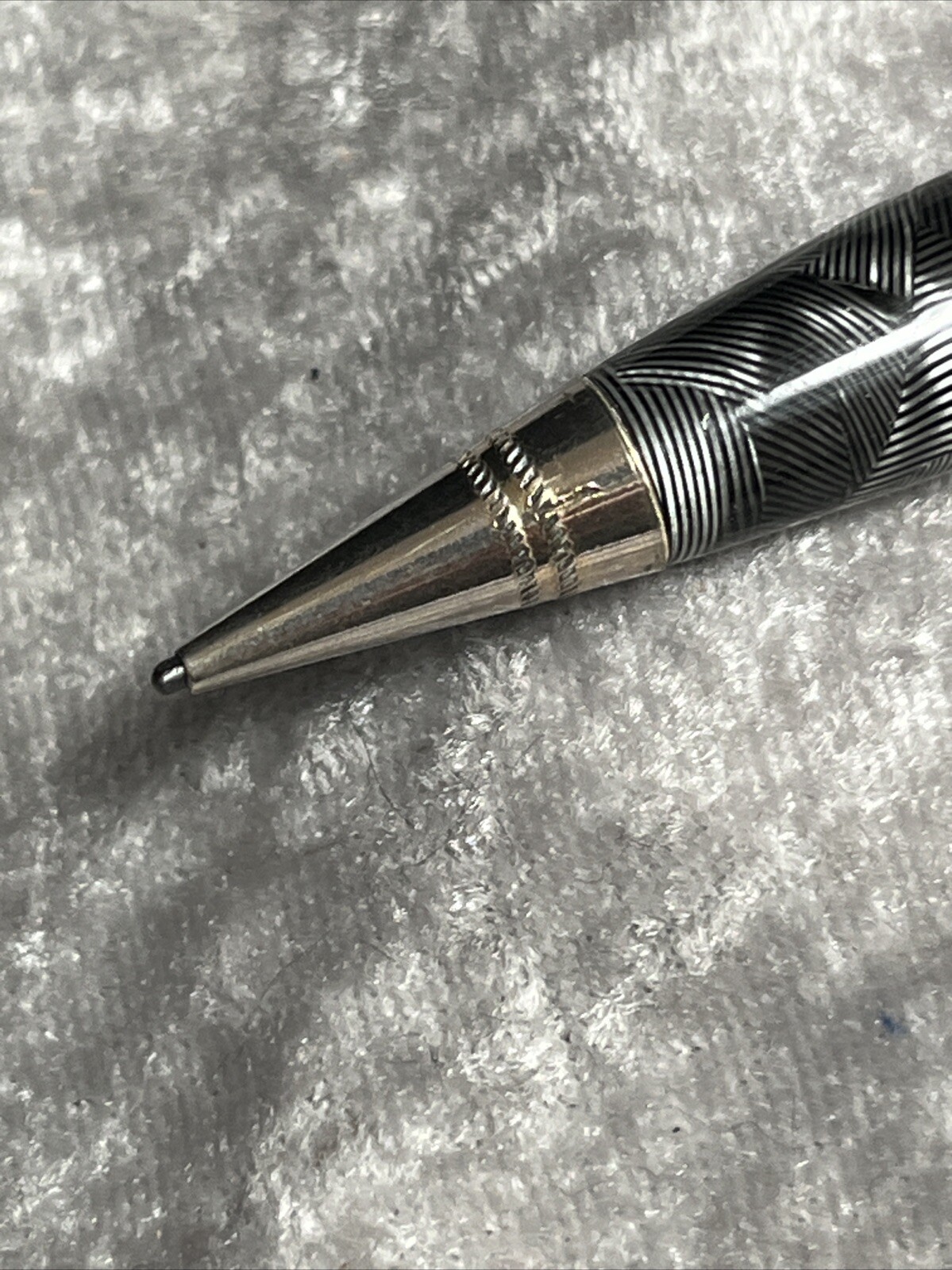 Vintage Majestic Mechanical Pencil with Silver & Black Marble Pattern
