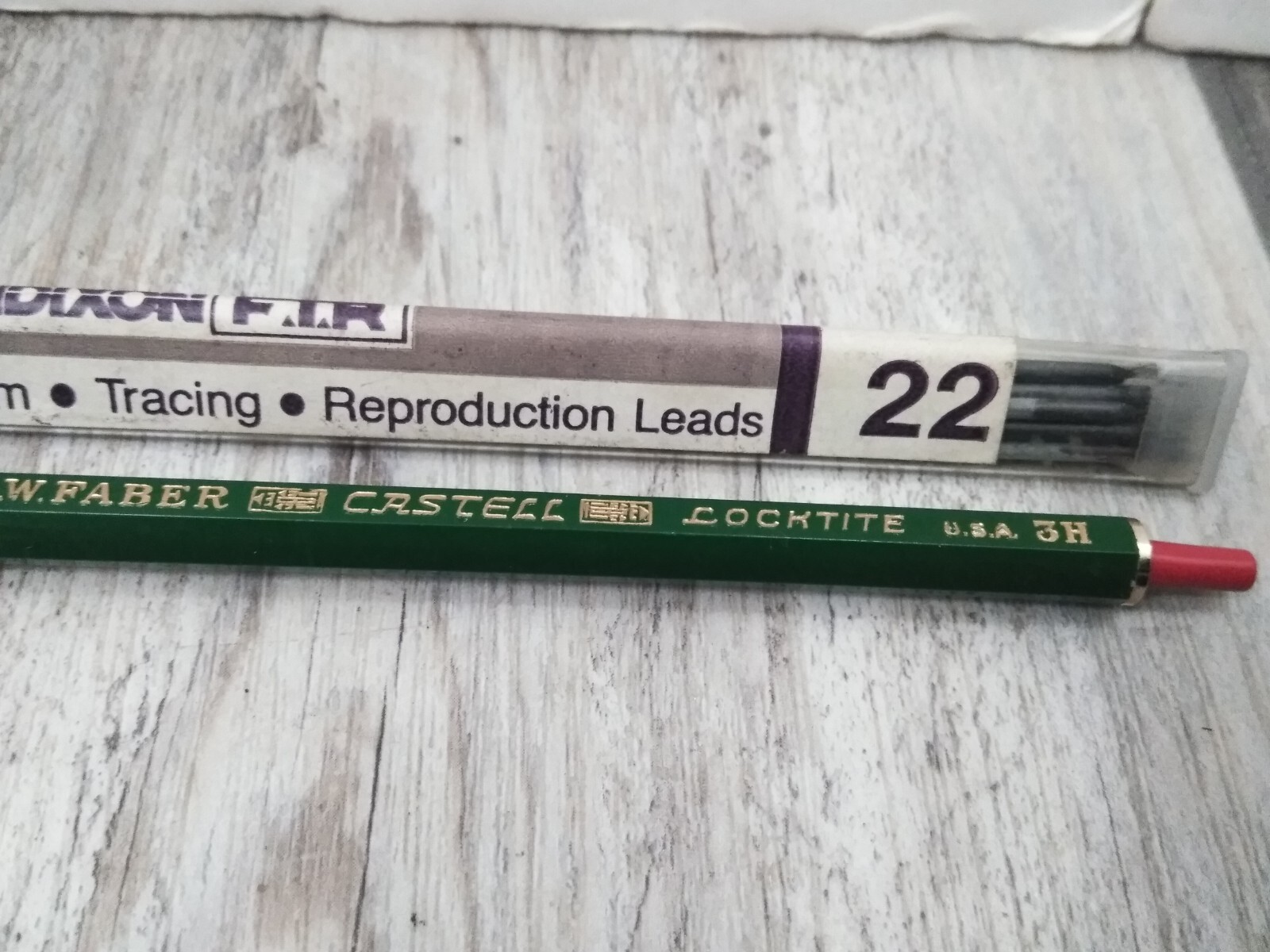 AW Faber Castell Locktite 3H Mechanical Pencil & dixon Lead Box