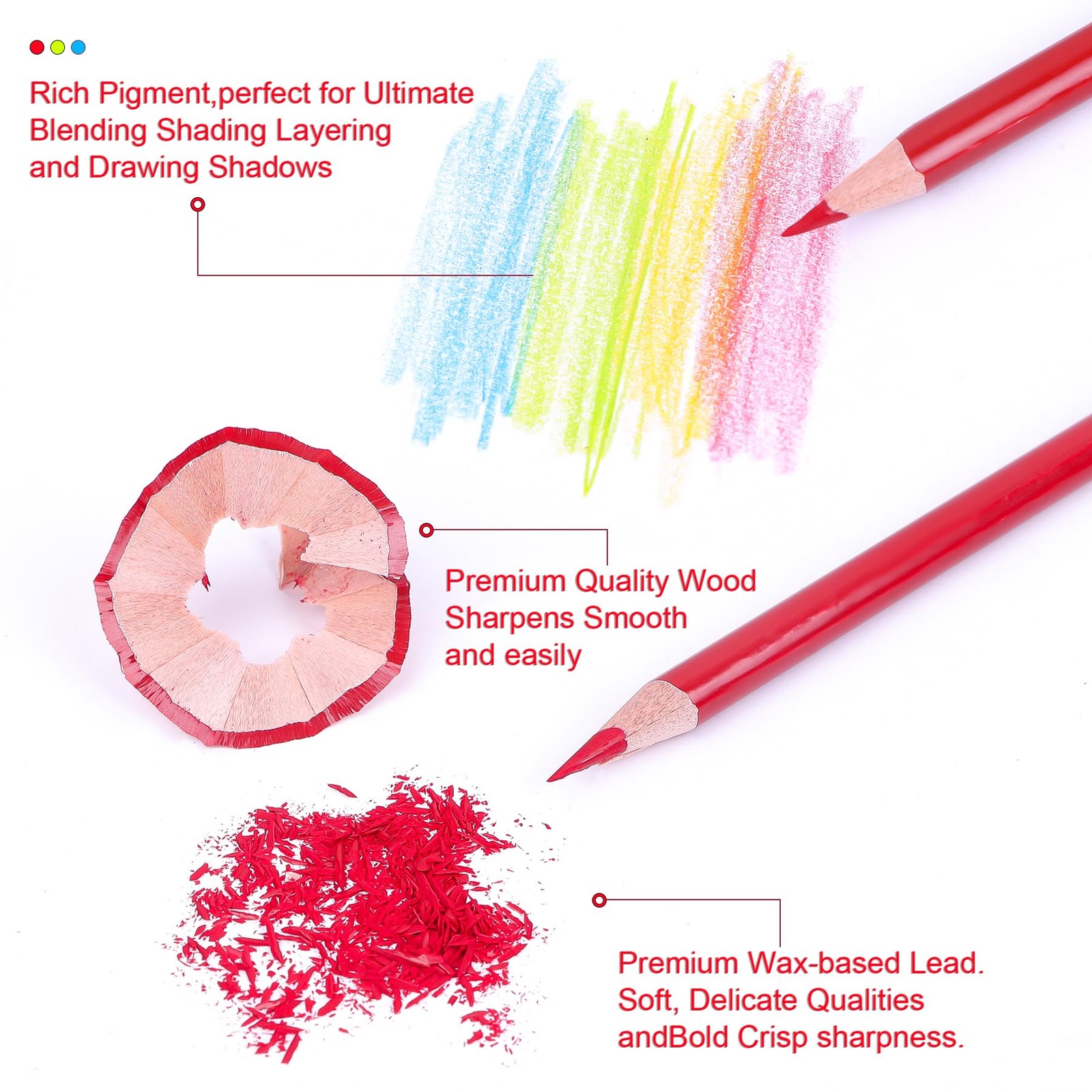 PABLUE Colored Pencils, Premium Soft 1 Count (Pack of 12), Multicolor-12pack