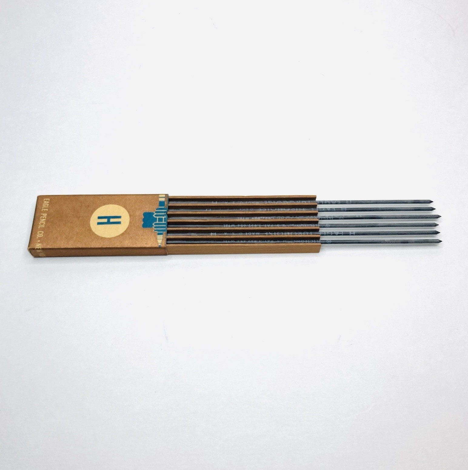 Vintage Eagle Turquoise Drawing Leads (1) Box H 6 Count Eagle Pencil Co.