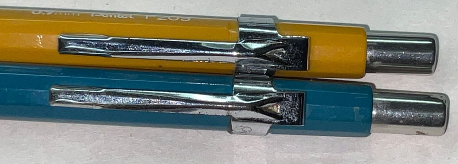 Lot of 2 Pentel Sharp Mechanical Pencils P207 0.7mm P209 0.9mm with Leads Japan