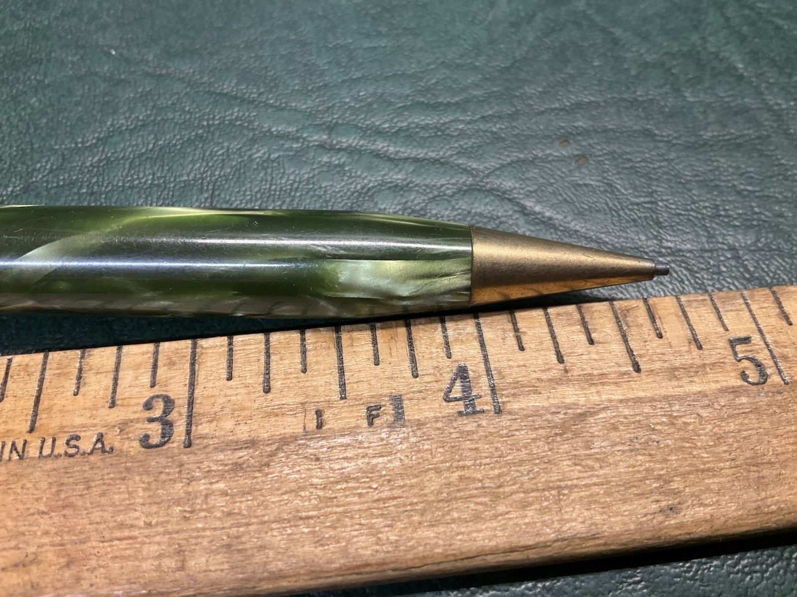 Vintage Waterman’s Mechanical Pencil Green Marble in Box