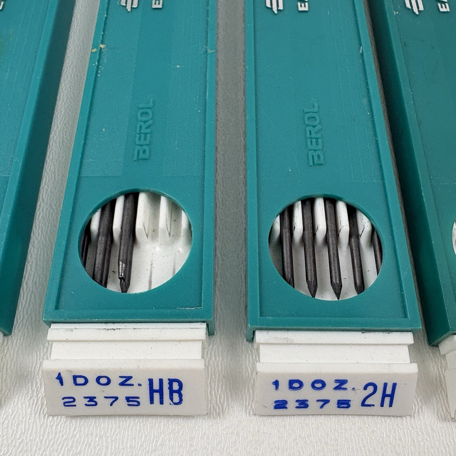 VTG Berol Turquoise Eagle Drawing Leads 6 Sets 32 Total H HB 2H 4H 6H Vermilion