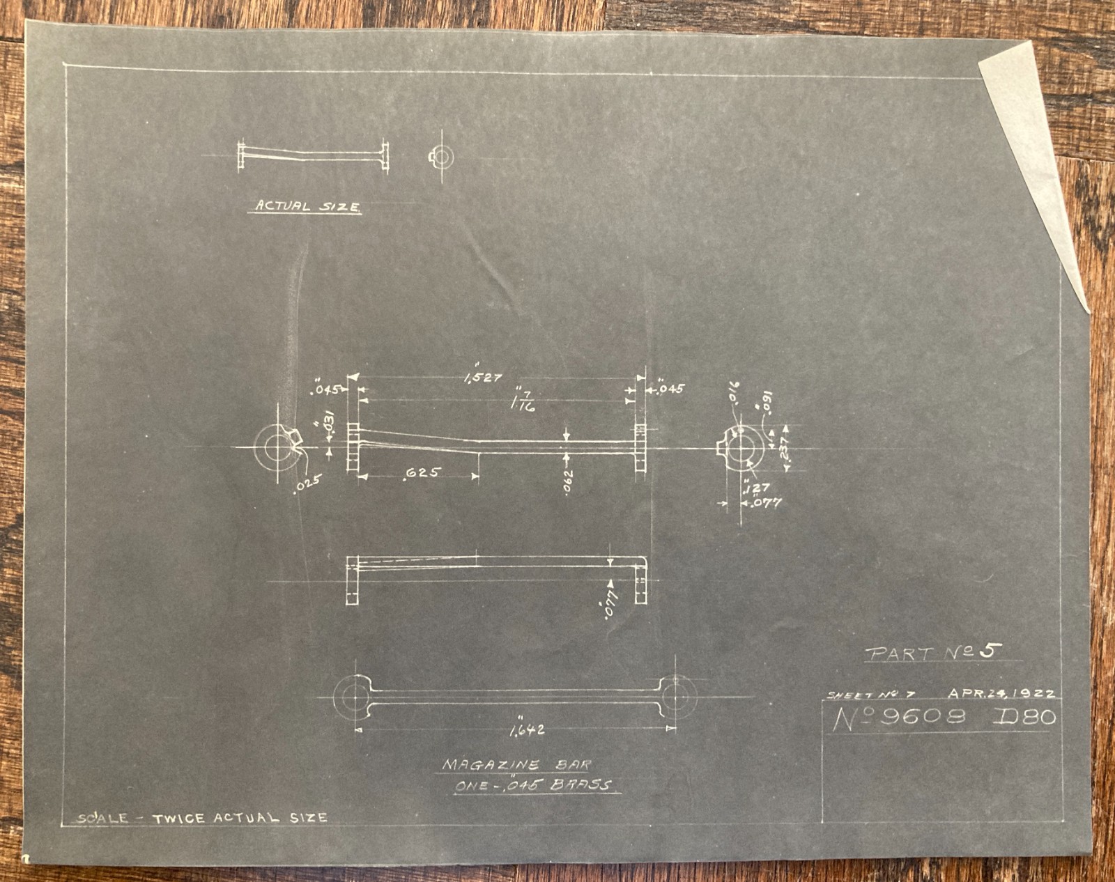 Lot of Original Antique 1922 Mechanical Pencil Pen Blueprints Industrial Archive