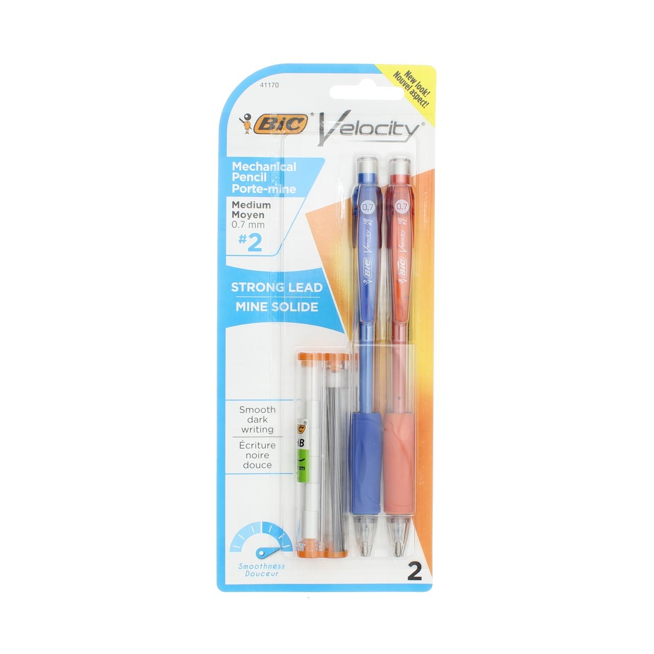 3 Pack BiC Velocity Strong Lead Mechanical Pencil & Refills, 0.7 mm, #2, 2 Ct