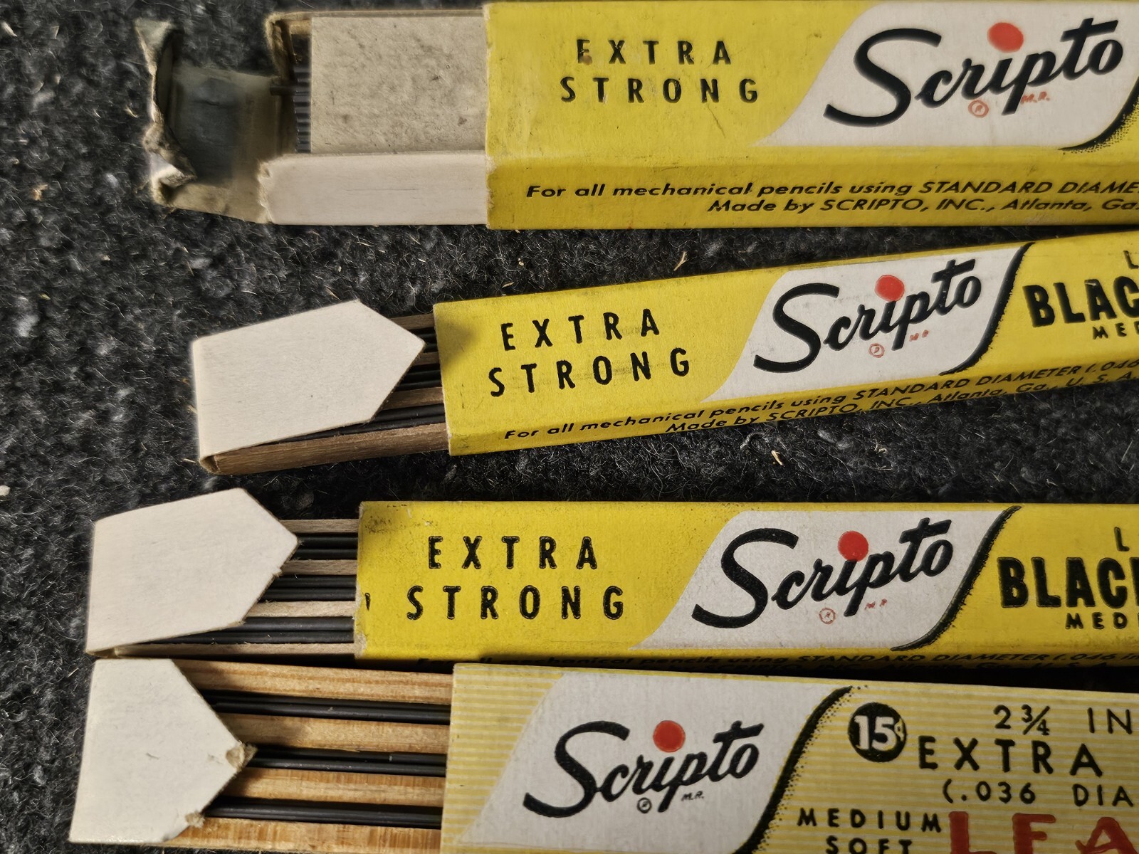 Vintage Mechanical Pencil Lead Refills Scripto/Eagle/Eversharp/Mikado Lot Of 9