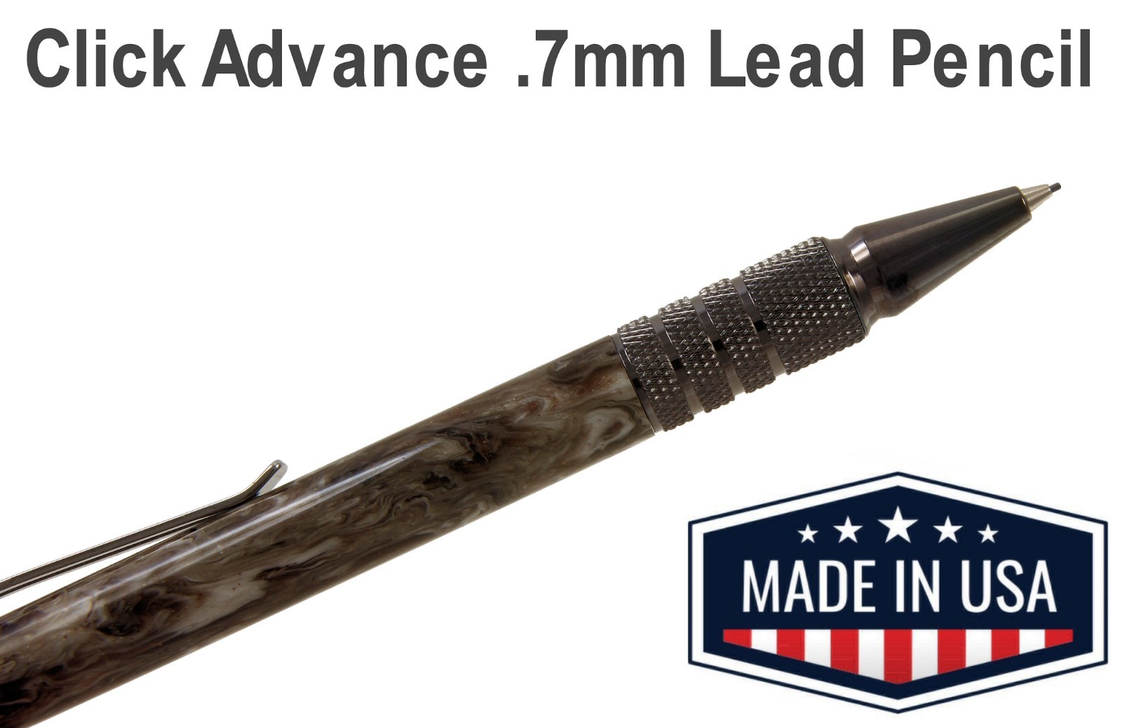 Dura Click .07mm Pencil / Gun Metal Hardware & Rootbeer Float Body / N84