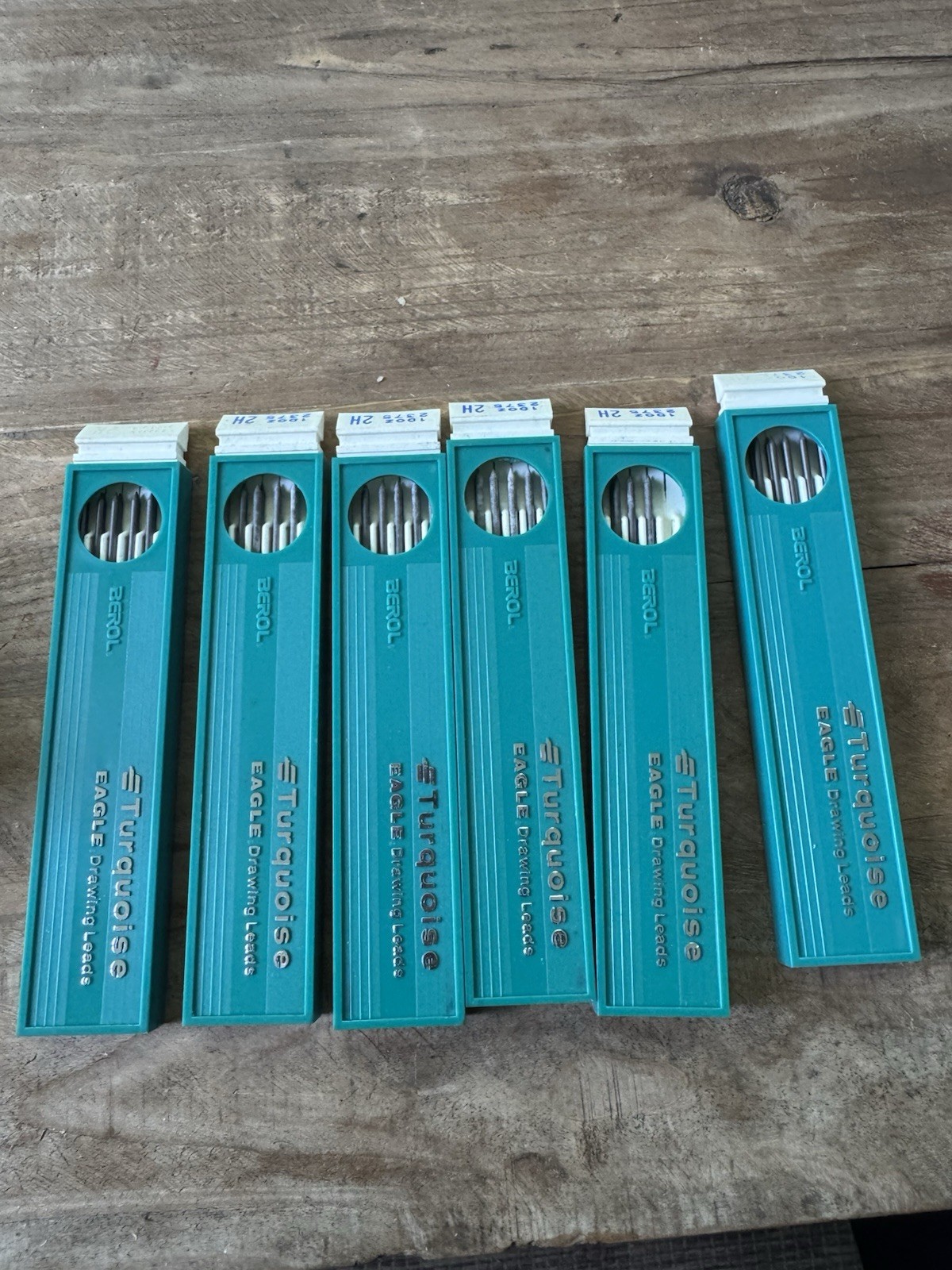 Berol Eagle Turquoise Drawing Leads – 2375 2H 4H 6 DOZ