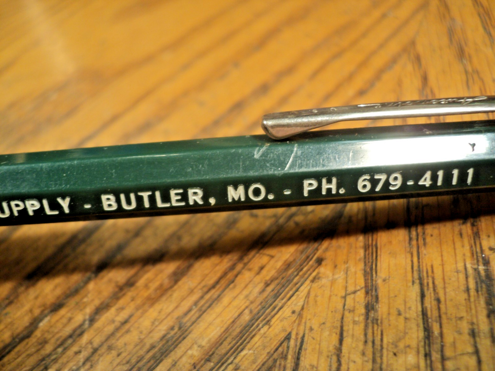 Vintage Autopoint Mechanical Pencil Bishop Auto Supply Butler Mo 5-1/2″ long