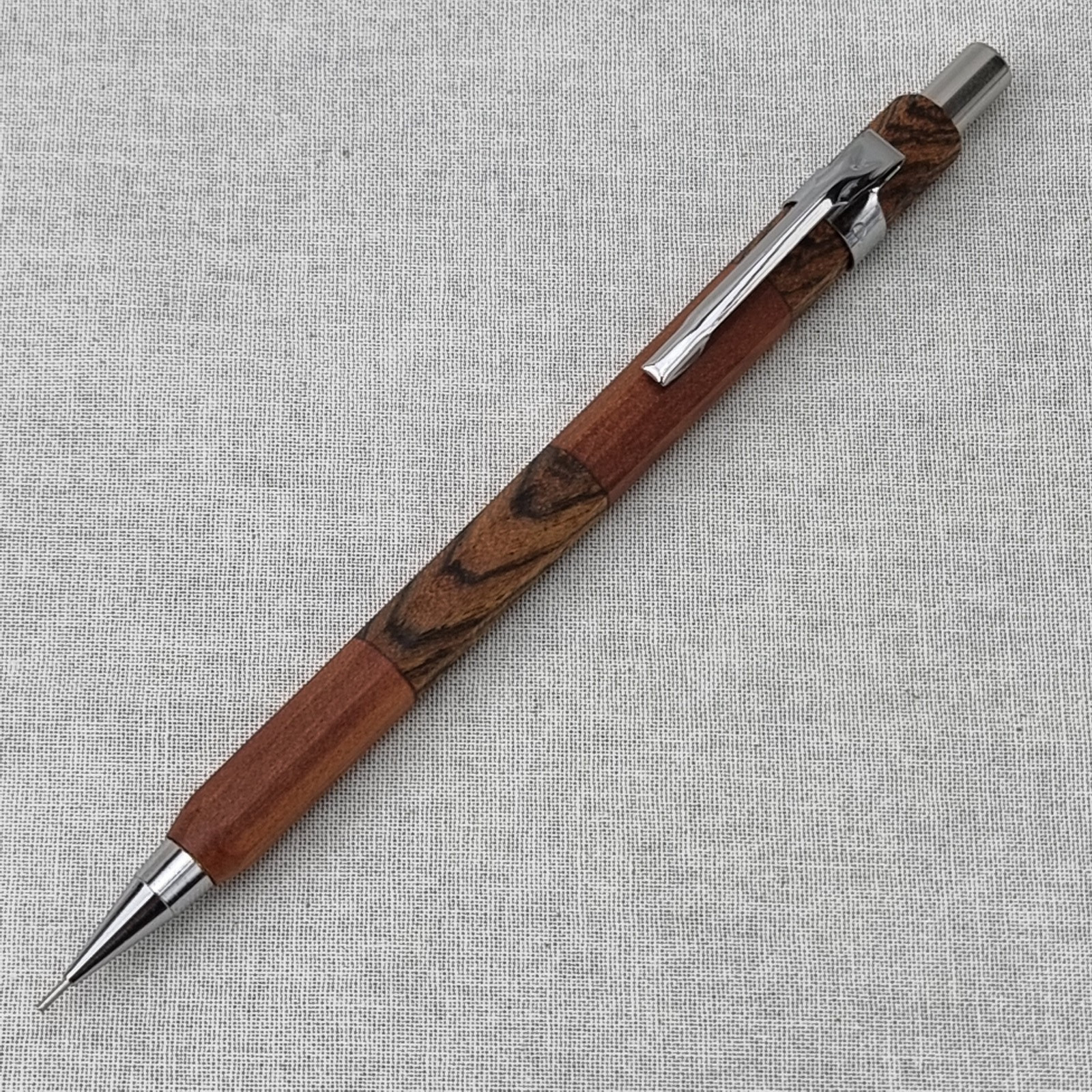 Hand Crafted Pentel P-205 Mechanical Pencil with Octagonal Wood Barrel