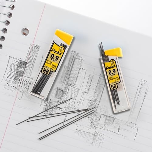 Super Hi-Polymer Lead Refill 0.9 HB BP 6 Pack (C29BPHB6)