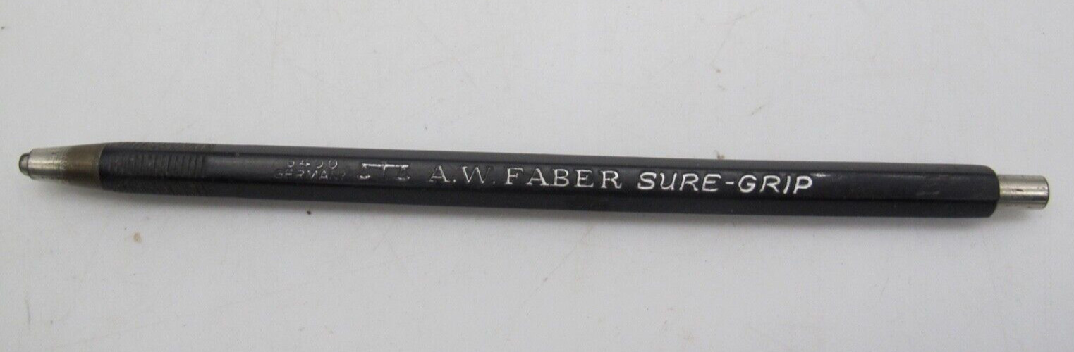 Vtg A.W. Faber Sure-Grip 6400 Germany Black Drafting Pencil Lead Holder