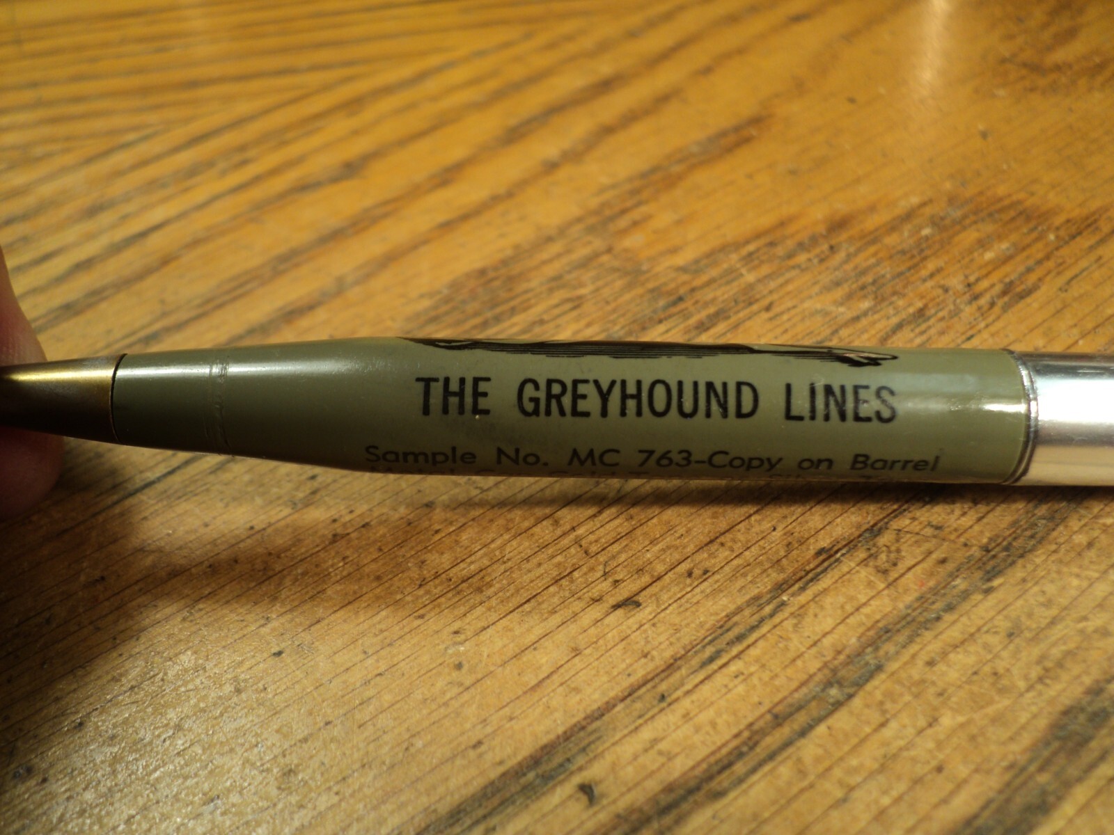 Vintage Vernon Mechanical Pencil Greyhound Lines 5-1/8″ Long Sample No. MC 763