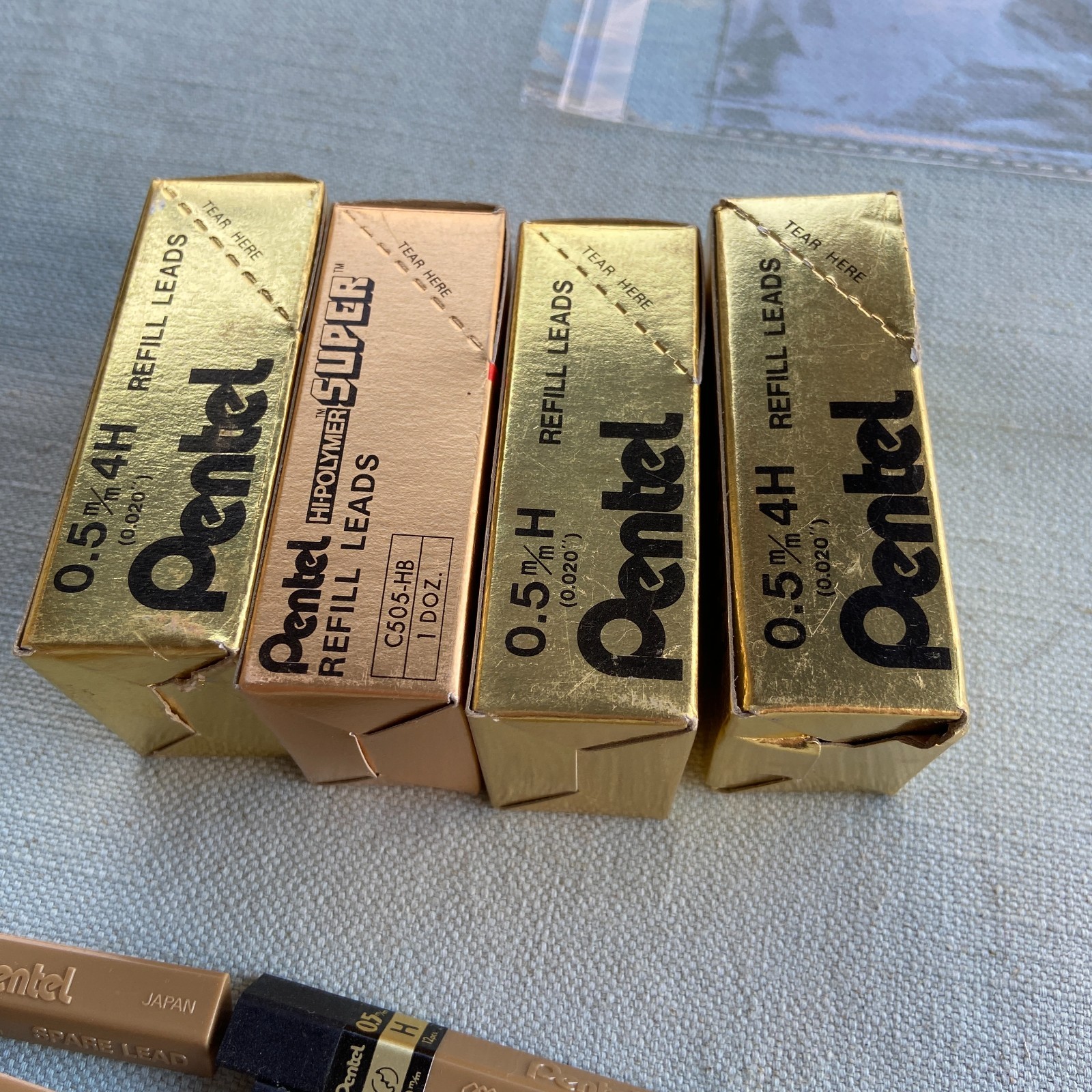 Vintage Drafting Pentel 5 S55 Parker Zebra M-301 Pencil 0.5 m/m 4H HB Lead Lot M