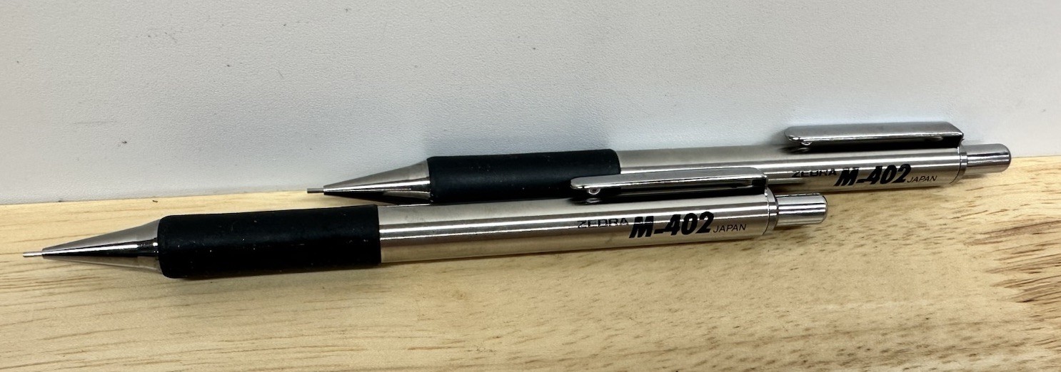 Zebra M 402 Mechanical Pencil Lot Of 2